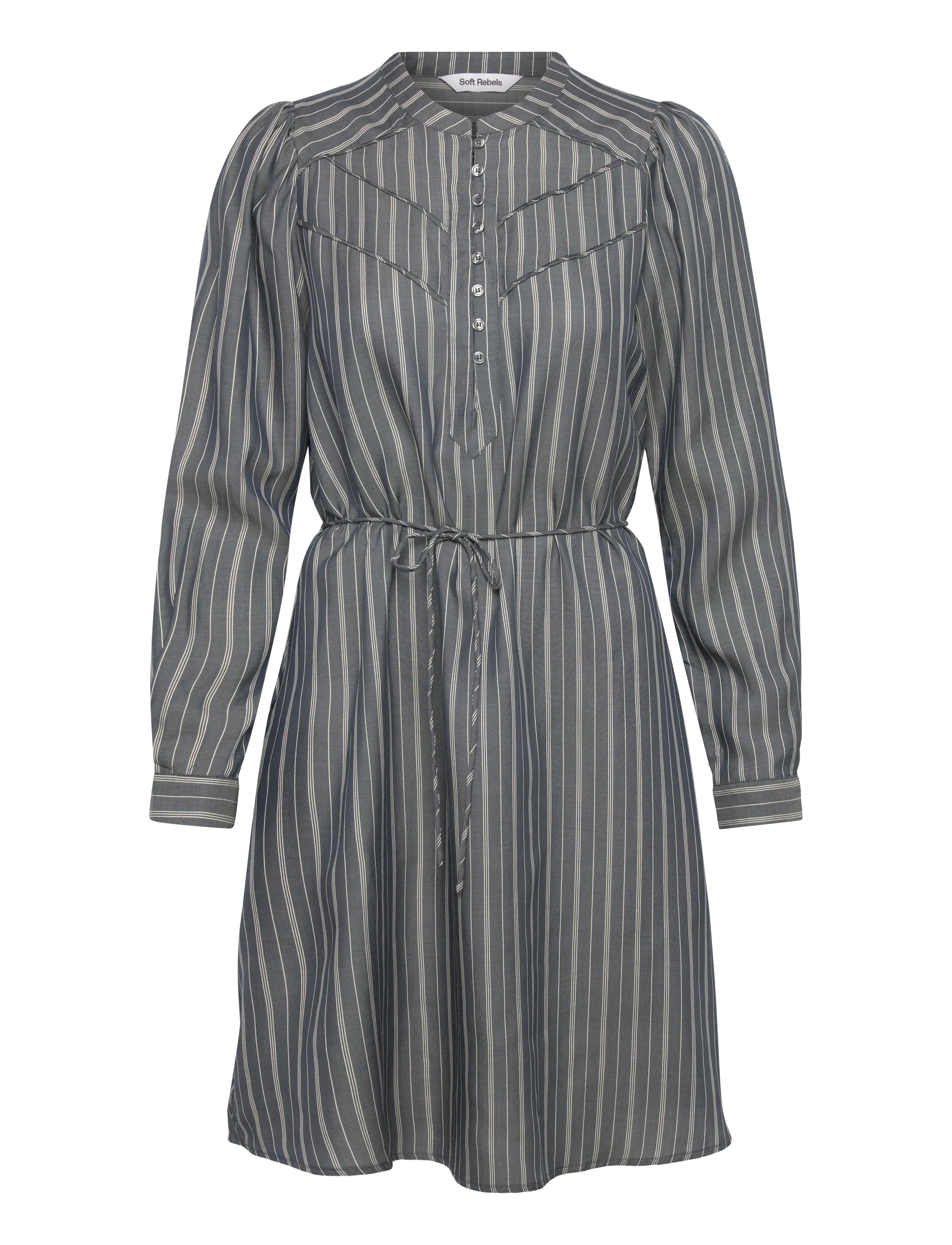 Soft Rebels SRCharlotte Dress - Kleidid - TOTAL ECLIPSE STRIPE / grey