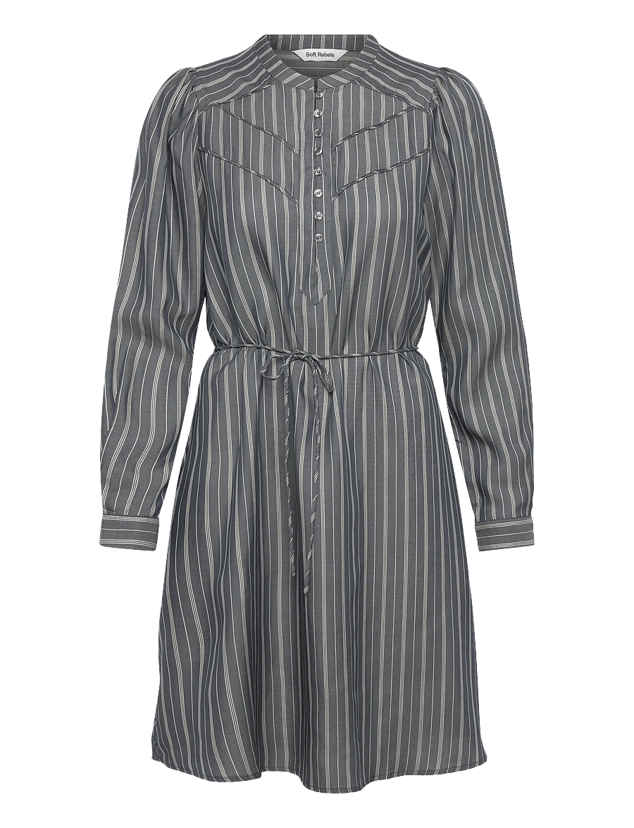 Soft Rebels - SRCharlotte Dress - hemdkleider - total eclipse stripe - 0