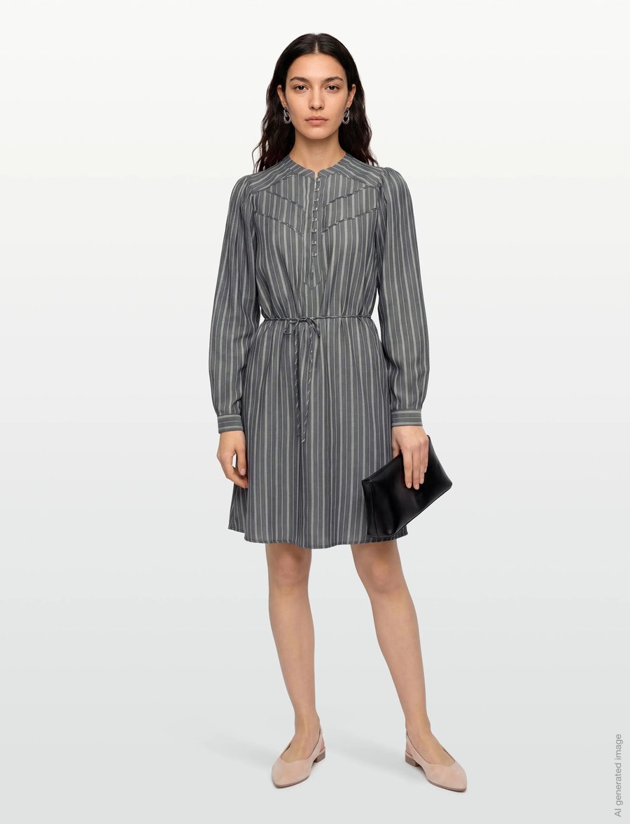 Soft Rebels - SRCharlotte Dress - hemdkleider - total eclipse stripe - 0
