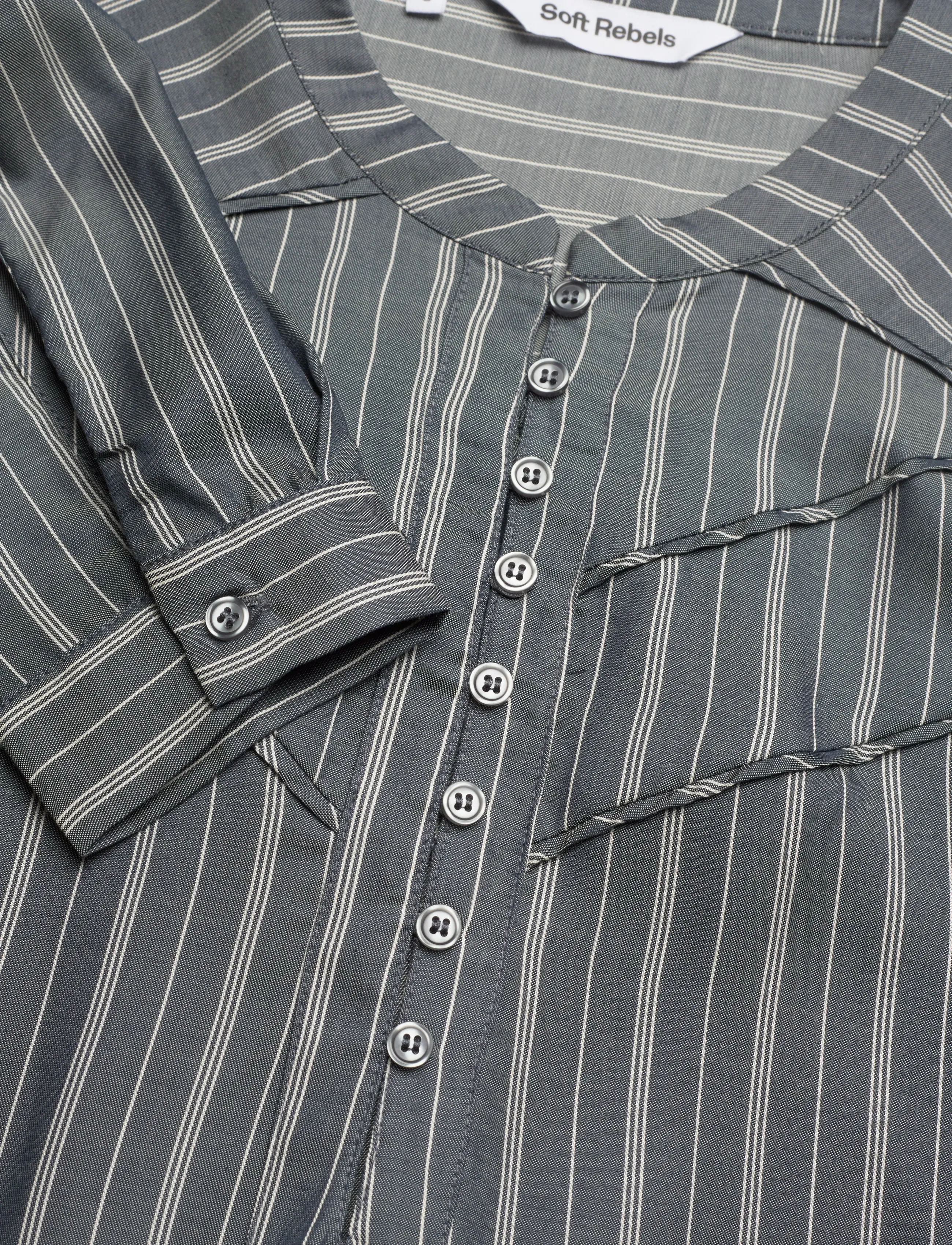 Soft Rebels - SRCharlotte Dress - shirt dresses - total eclipse stripe - 2