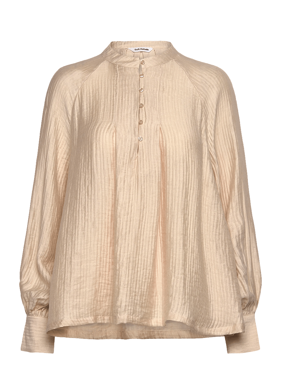 Soft Rebels - SRJessa Blouse - long sleeved blouses - arctic wolf - 1
