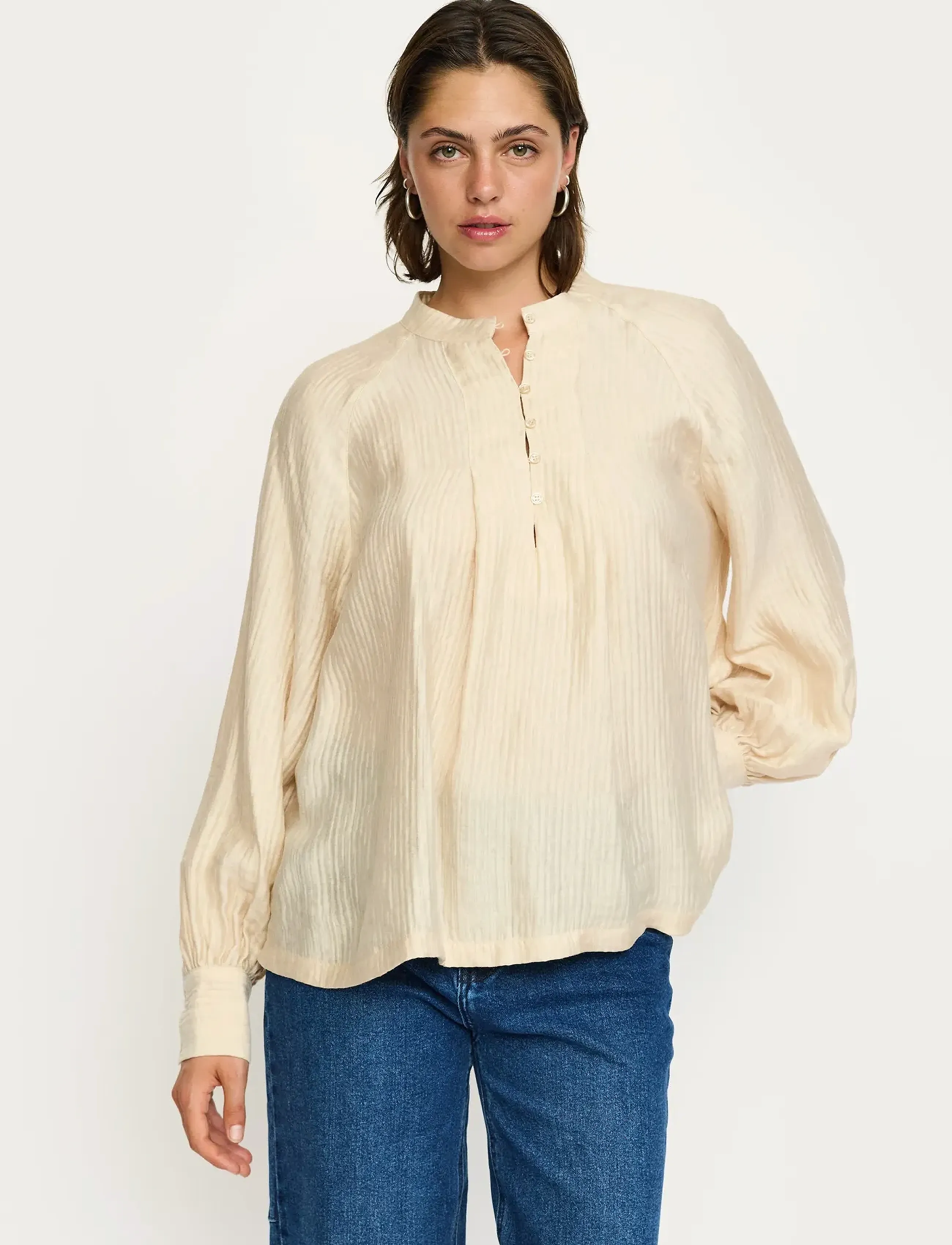 Soft Rebels Srjessa Blouse, M, Blouses, Creme - Long-sleeved, Frauen