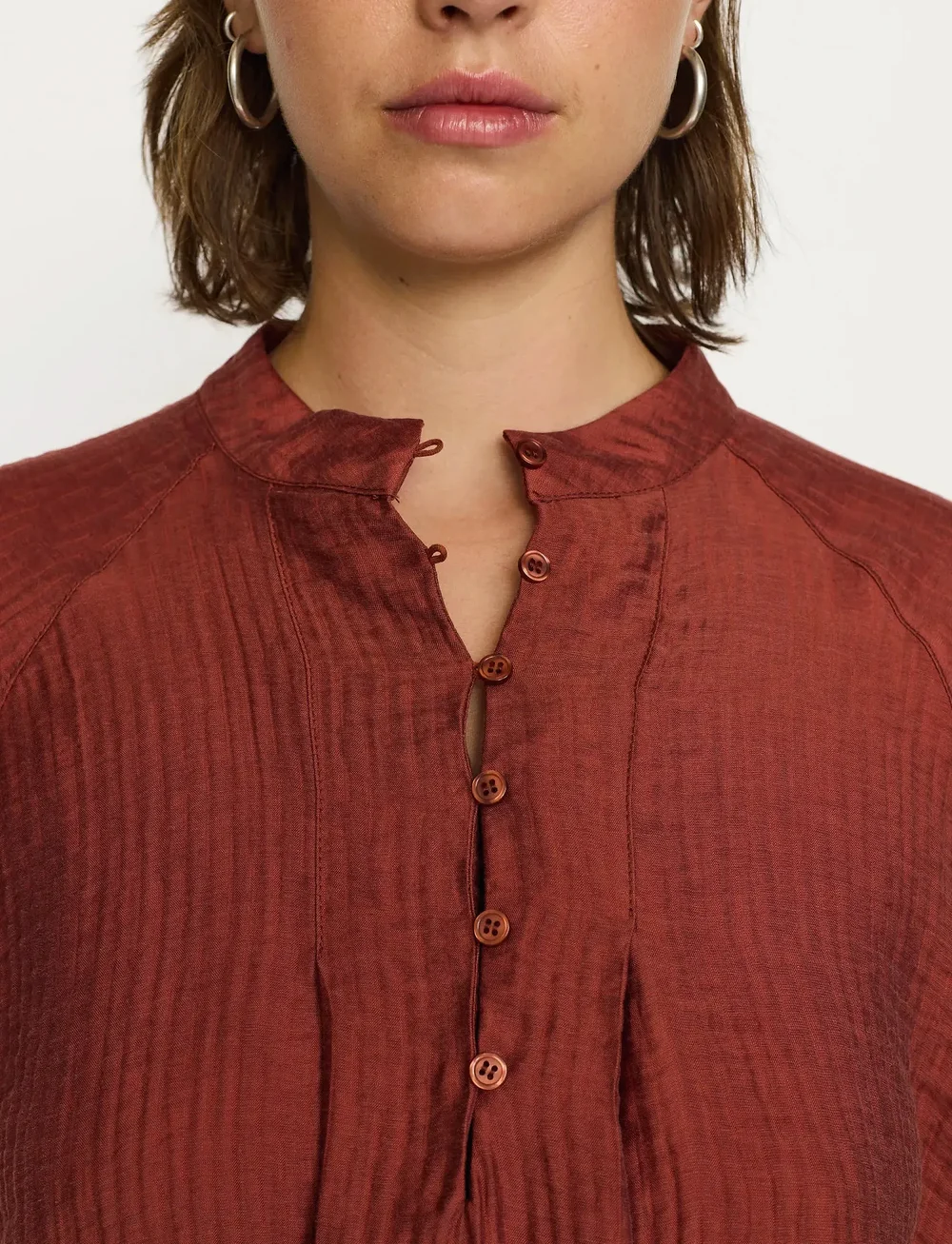 Soft Rebels - SRJessa Blouse - långärmade blusar - henna - 4