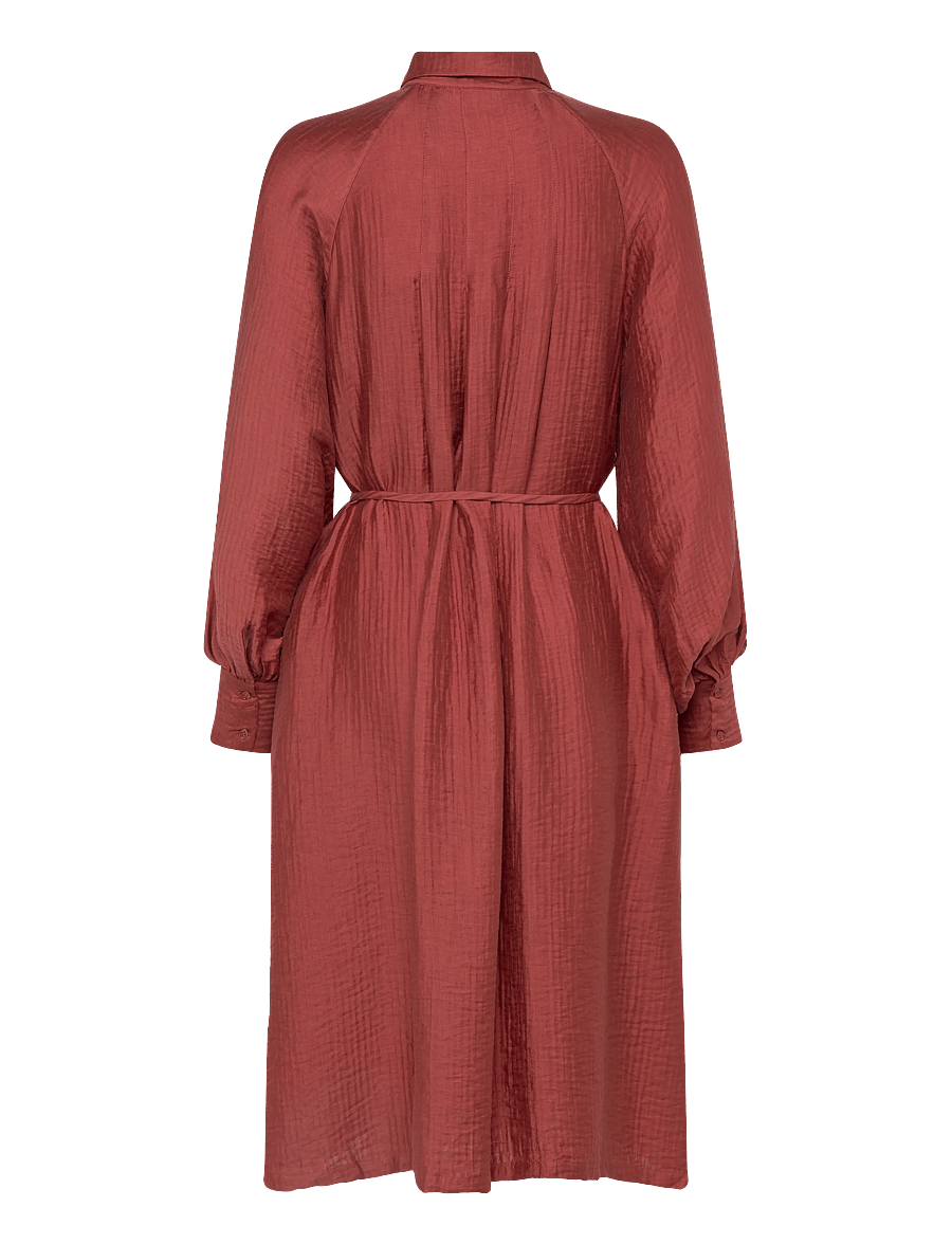 Soft Rebels - SRJessa Dress - skjortklänningar - henna - 2