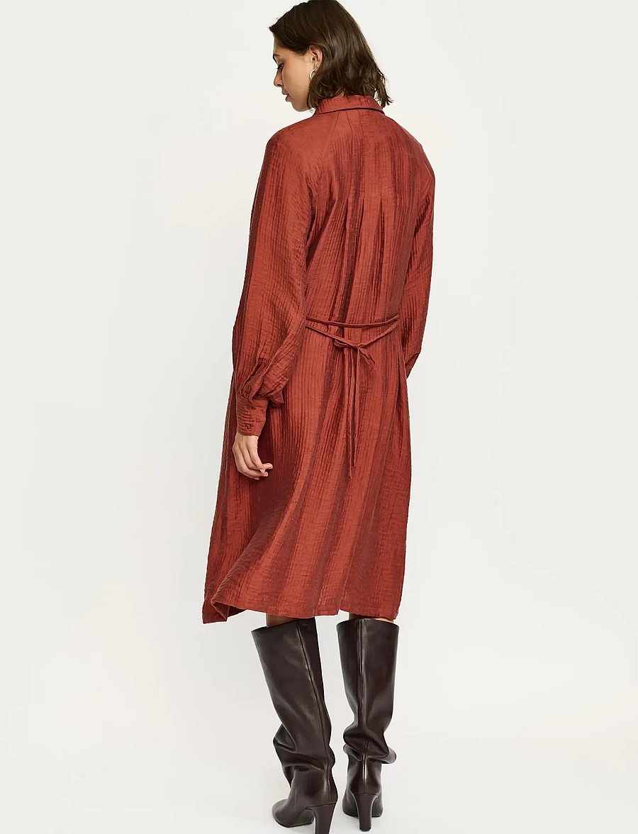 Soft Rebels - SRJessa Dress - skjortklänningar - henna - 3