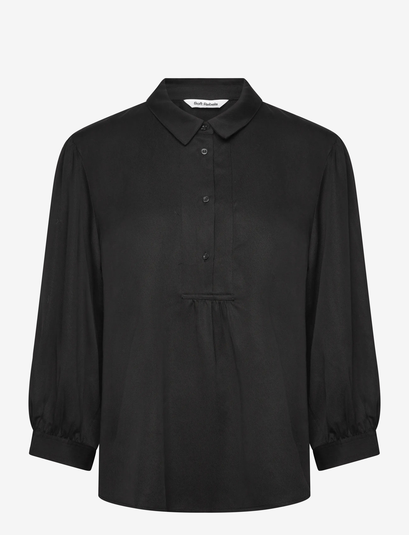 Soft Rebels - SRStormy Blouse - langärmlige hemden - black - 0