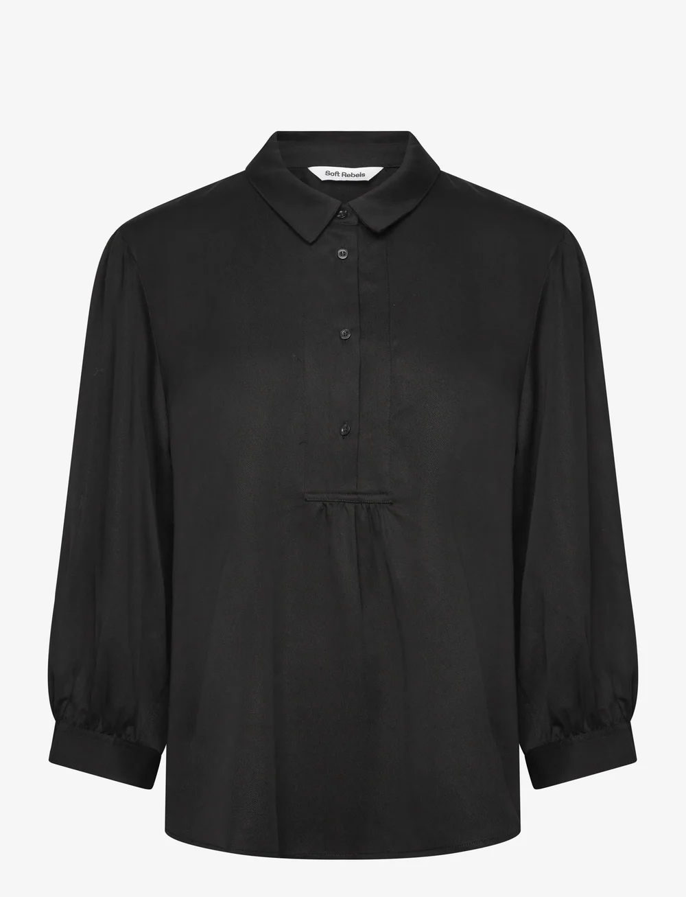 Soft Rebels - SRStormy Blouse - krekli ar garām piedurknēm - black - 1