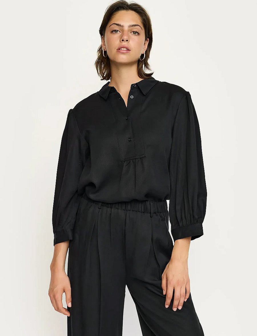 Soft Rebels - SRStormy Blouse - overhemden met lange mouwen - black - 0