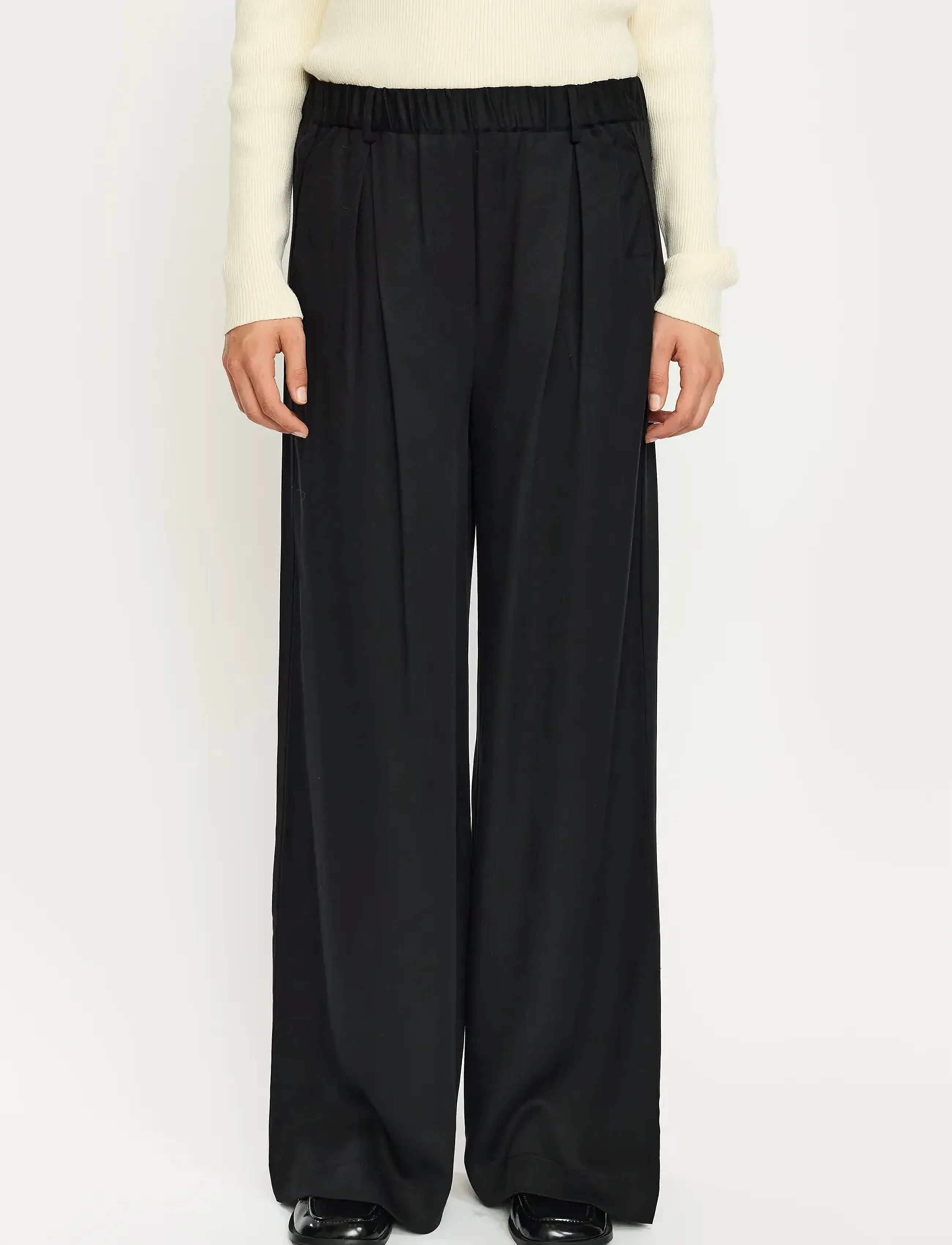 Soft Rebels Srstormy Midwaist Wide Pant, XS, Black, Bukser > Brede Ben, Dame