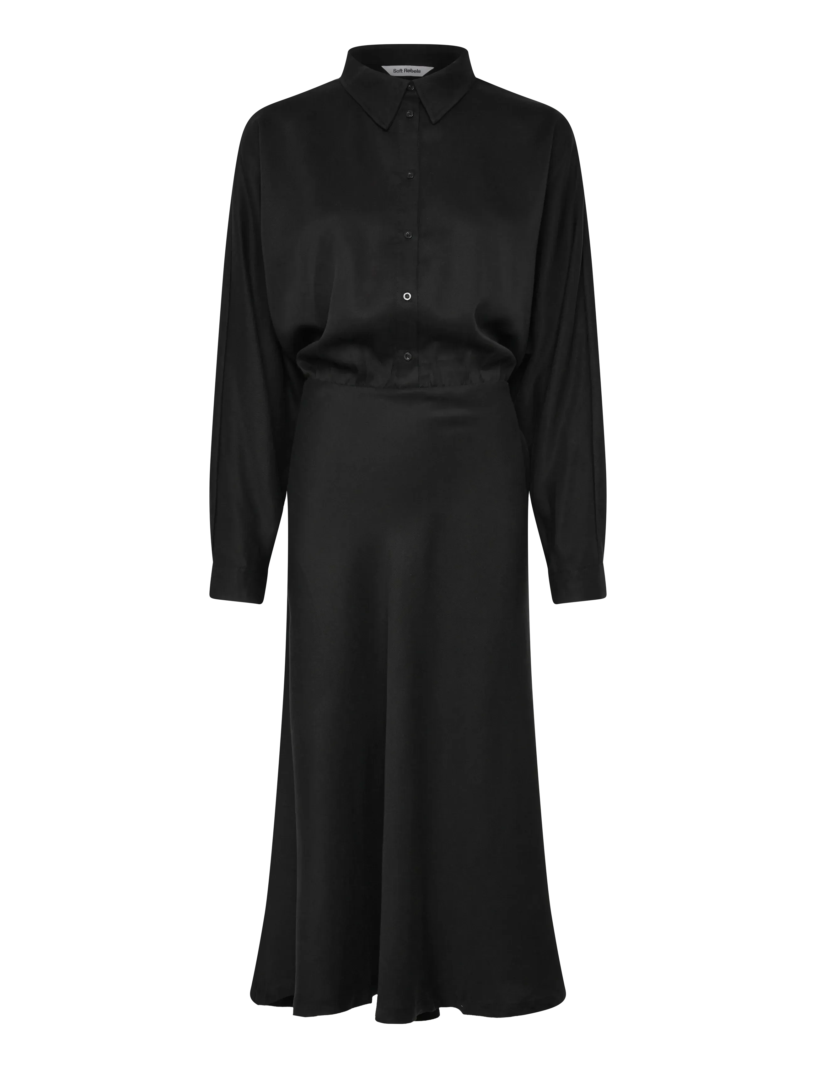SOFT REBELS Srstormy Midi Kleid Schwarz - L - Damen