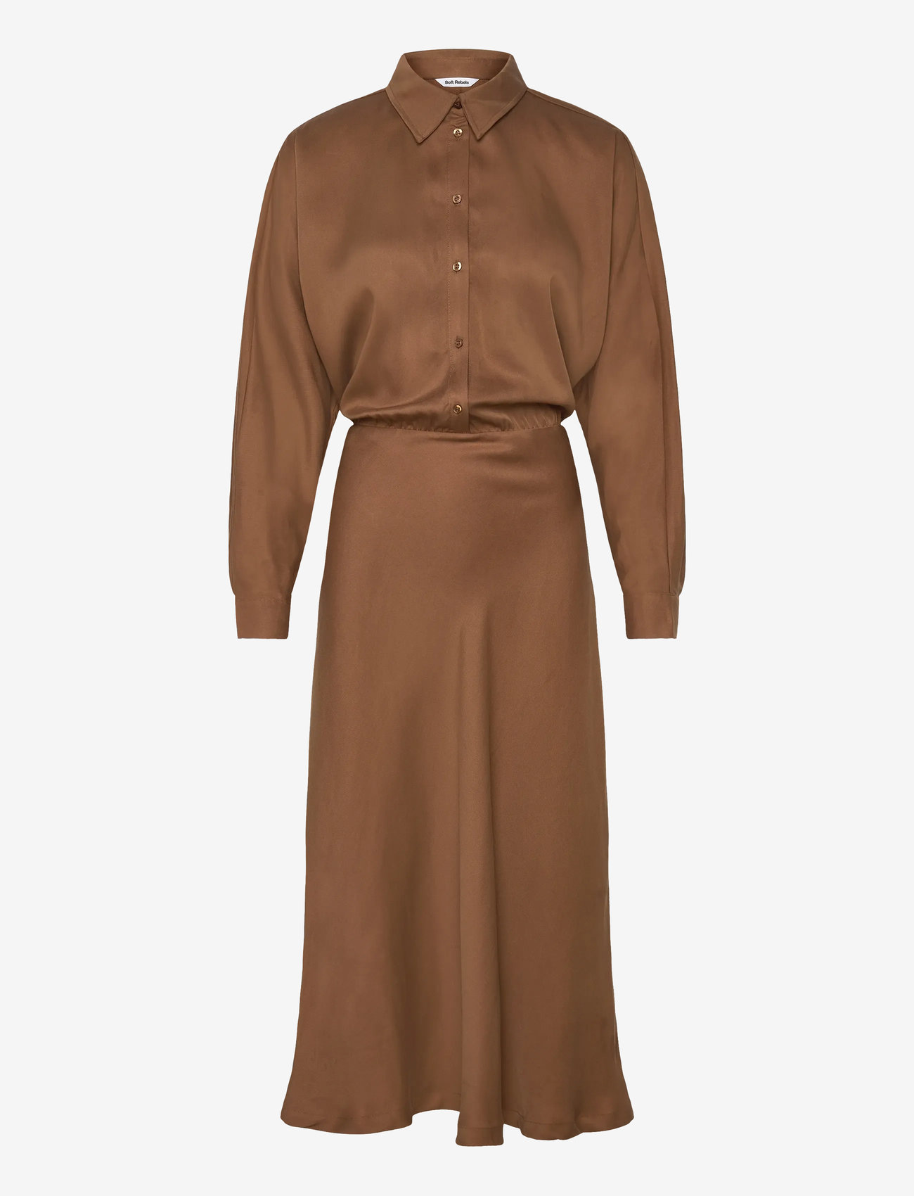 Soft Rebels - SRStormy Midi Dress - hemdkleider - toasted coconut - 1