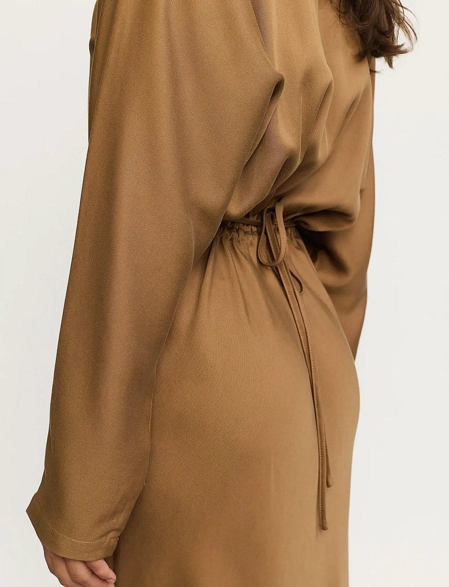 Soft Rebels - SRStormy Midi Dress - marškinių tipo suknelės - toasted coconut - 4