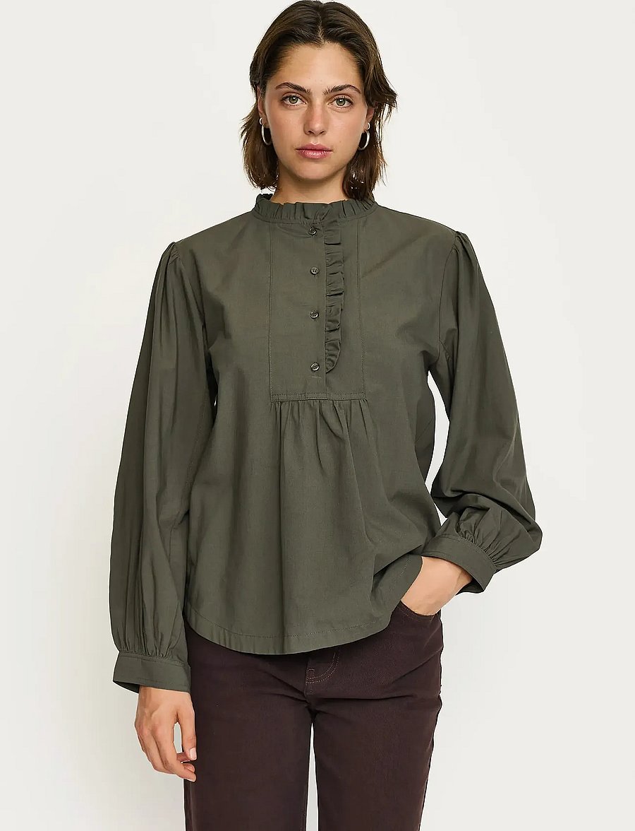 Soft Rebels - SRTiffany Blouse - langärmelige blusen - chimera - 0