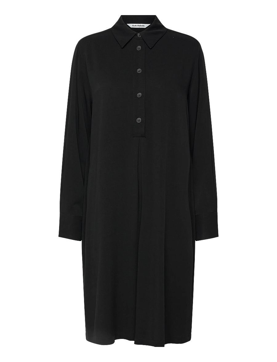 Soft Rebels - SRLeonie Dress - skjortekjoler - black - 0