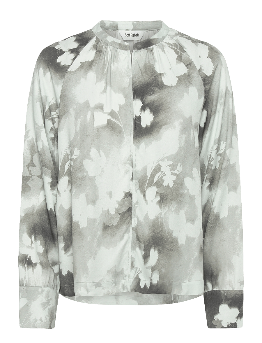 Soft Rebels - SRLeonie Blouse - langärmlige hemden - fade to flower - 1