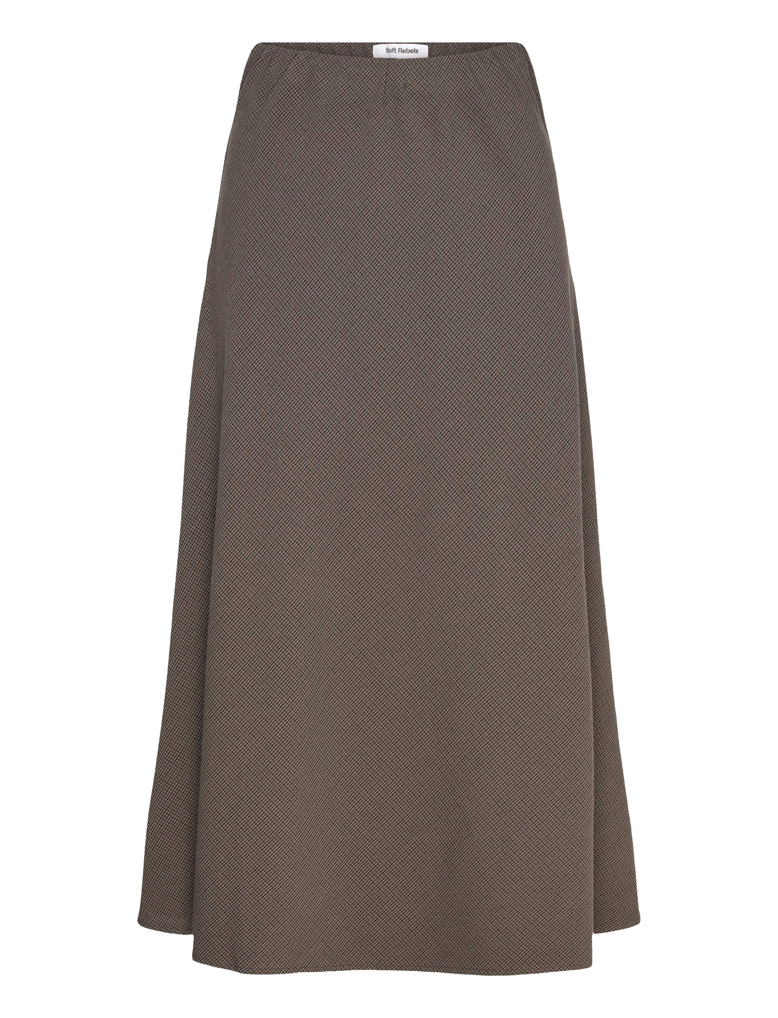 Soft Rebels SRMaha Midi Skirt - Transitional Layering - COFFEE QUARTZ / brown