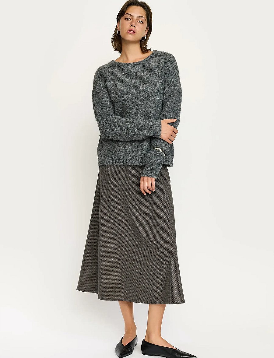 Soft Rebels - SRMaha Midi Skirt - midi-röcke - coffee quartz - 0