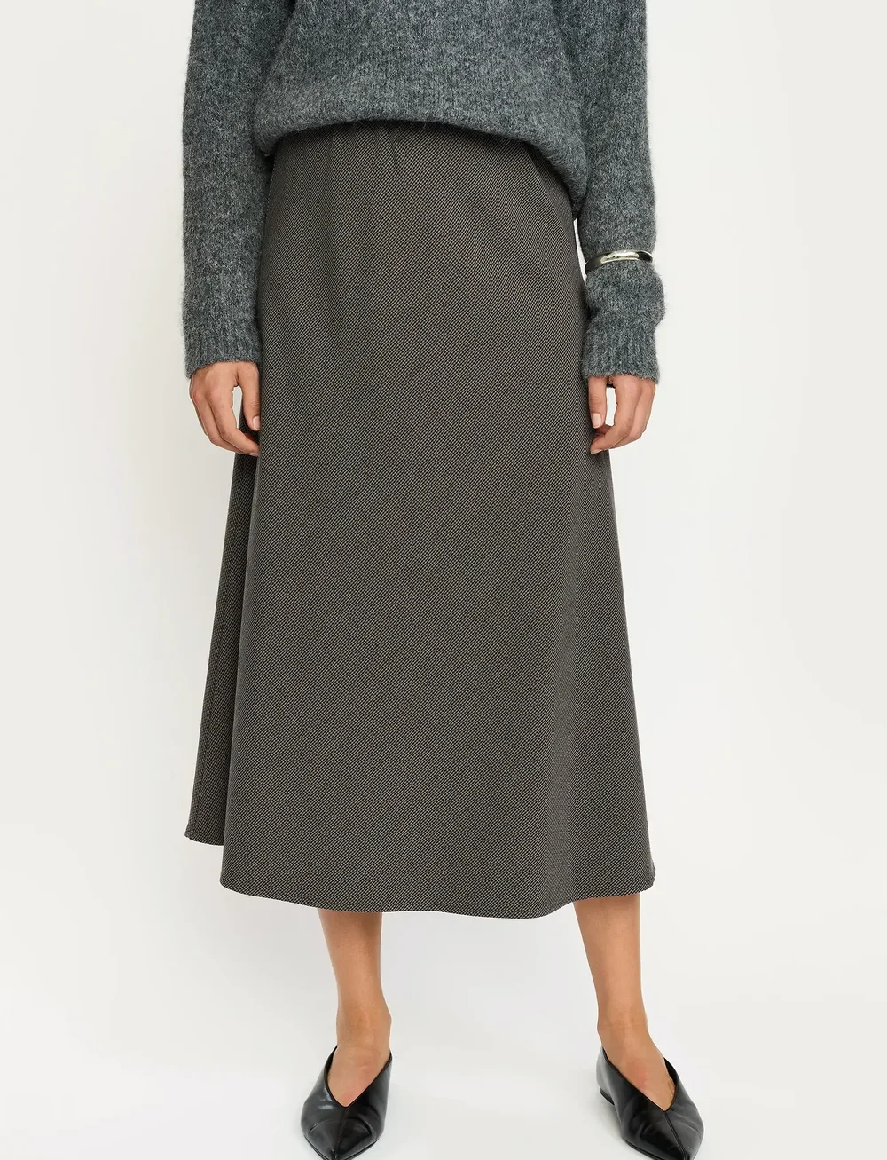 Soft Rebels - SRMaha Midi Skirt - midi nederdele - coffee quartz - 3