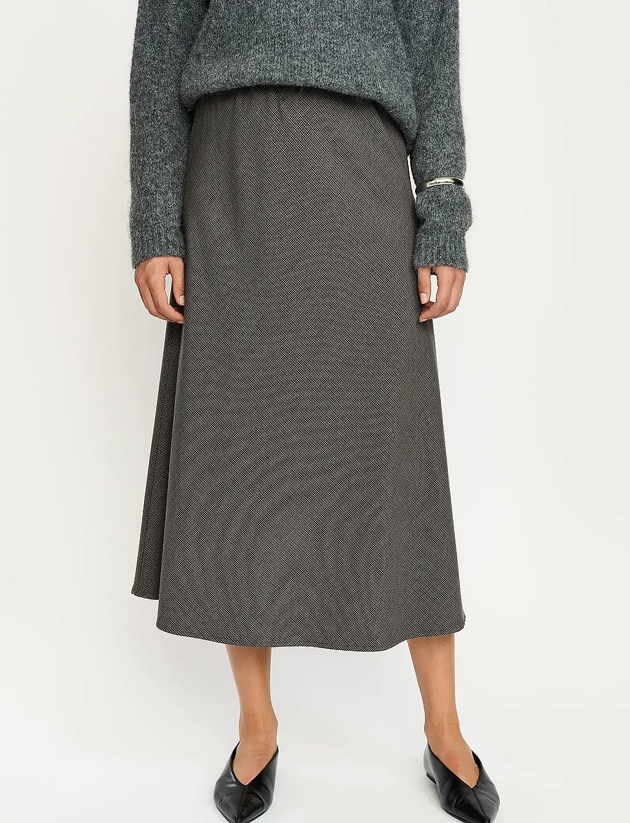 Soft Rebels - SRMaha Midi Skirt - midi-röcke - coffee quartz - 3