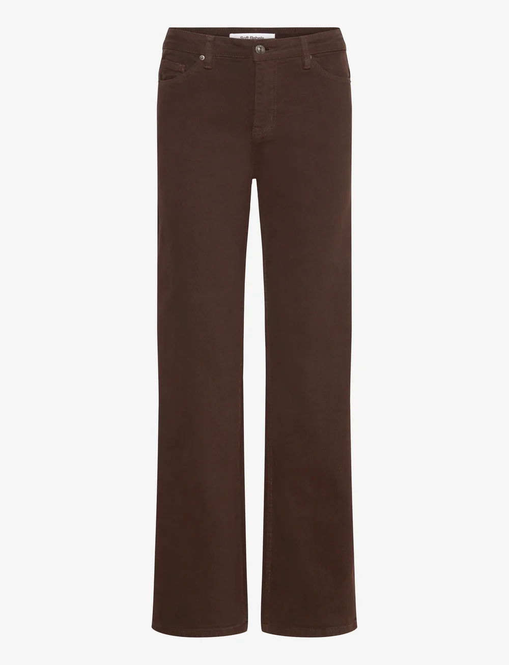 Soft Rebels - SREma Willa Midwaist Wide Jeans - raka jeans - coffee bean - 1