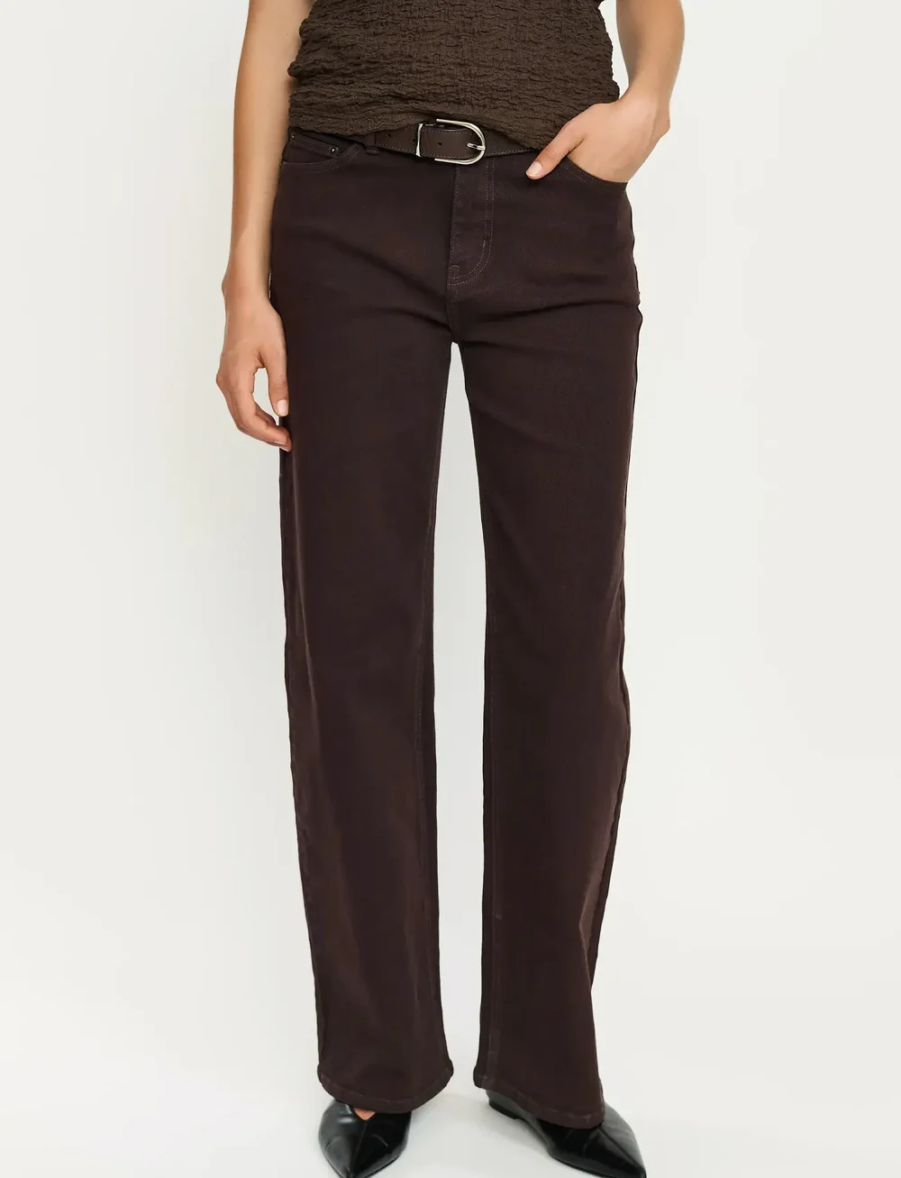 Soft Rebels - SREma Willa Midwaist Wide Jeans - raka jeans - coffee bean - 3