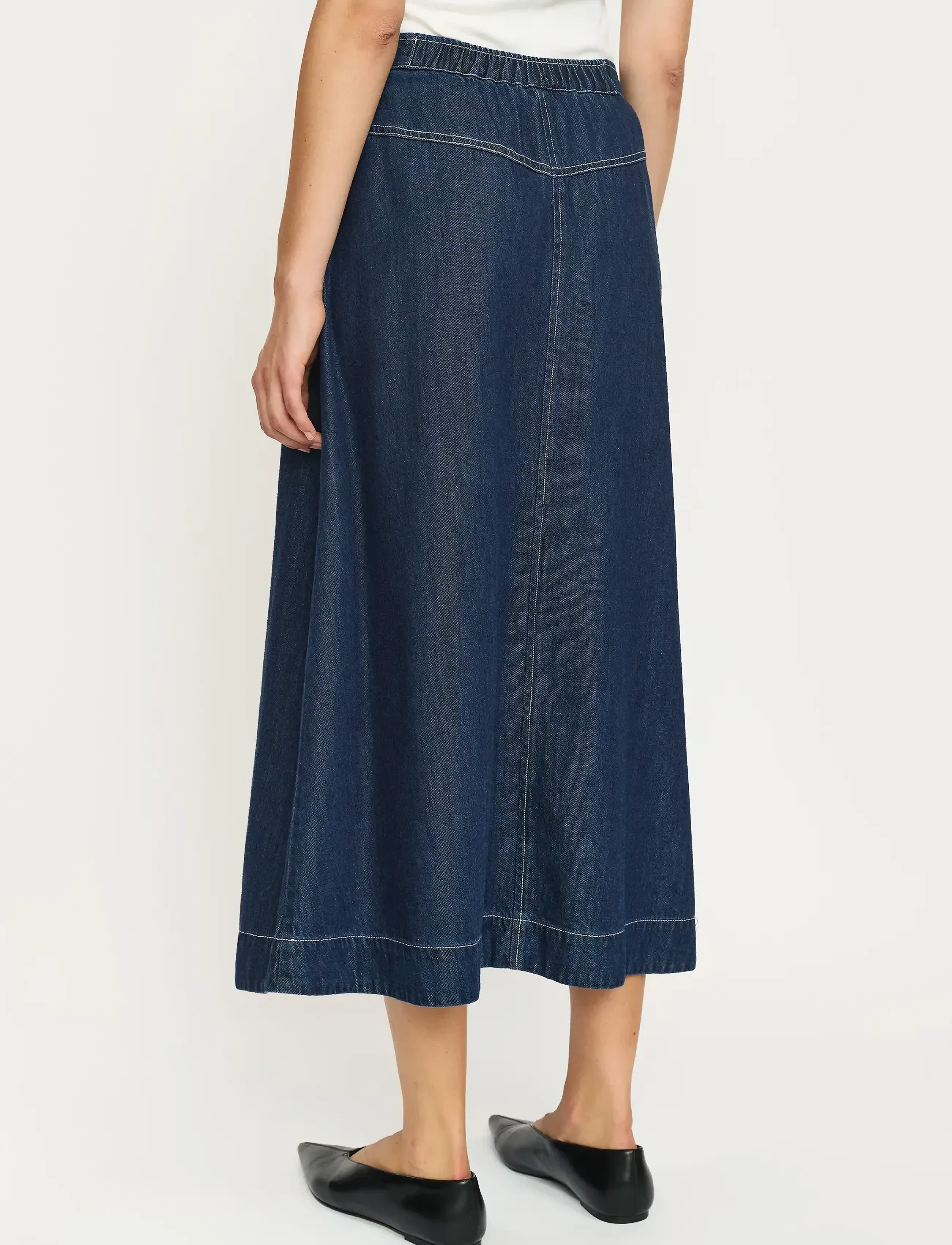 Soft Rebels - SRPortia Midi Skirt - jeanskjolar - dark blue - 3