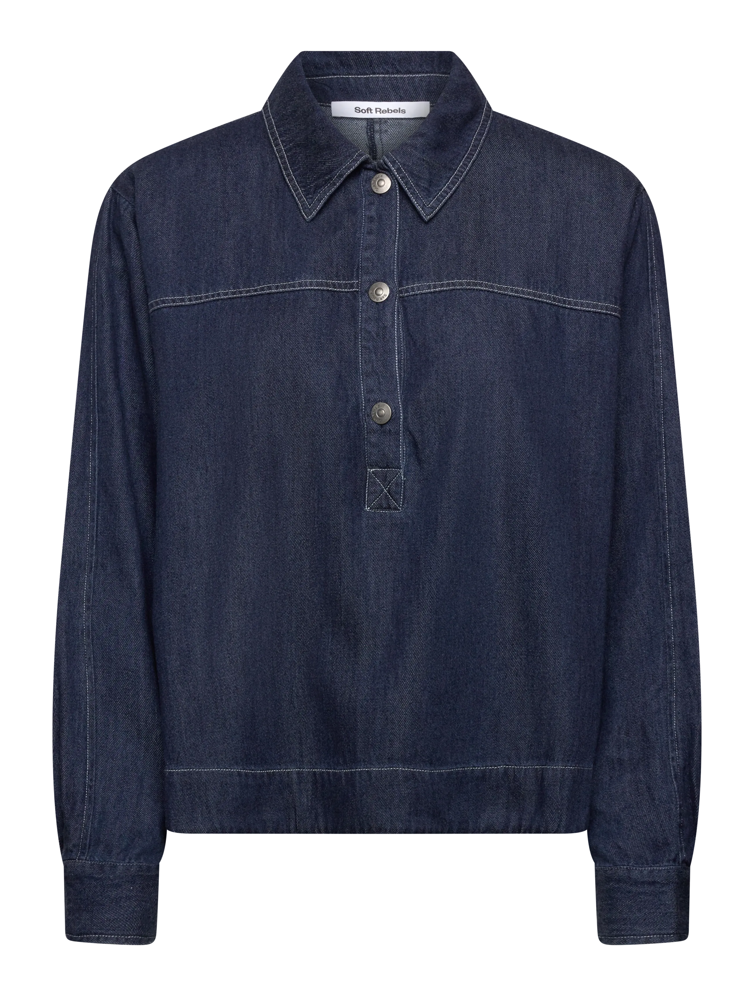 SOFT REBELS Srportia Bluse Navy - S - Damen
