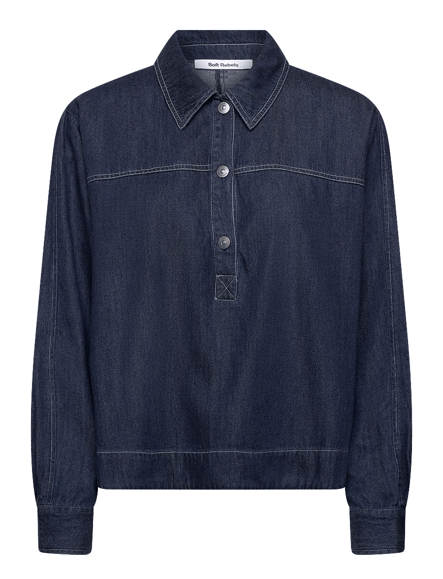 Soft Rebels - SRPortia Blouse - jeanshemden - dark blue - 1