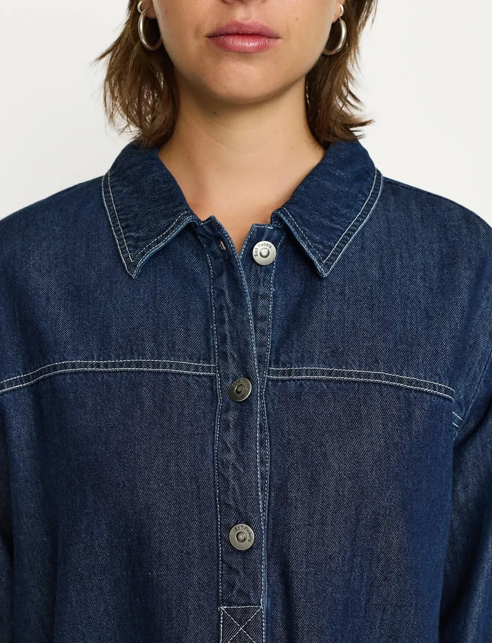 Soft Rebels - SRPortia Blouse - denim shirts - dark blue - 5