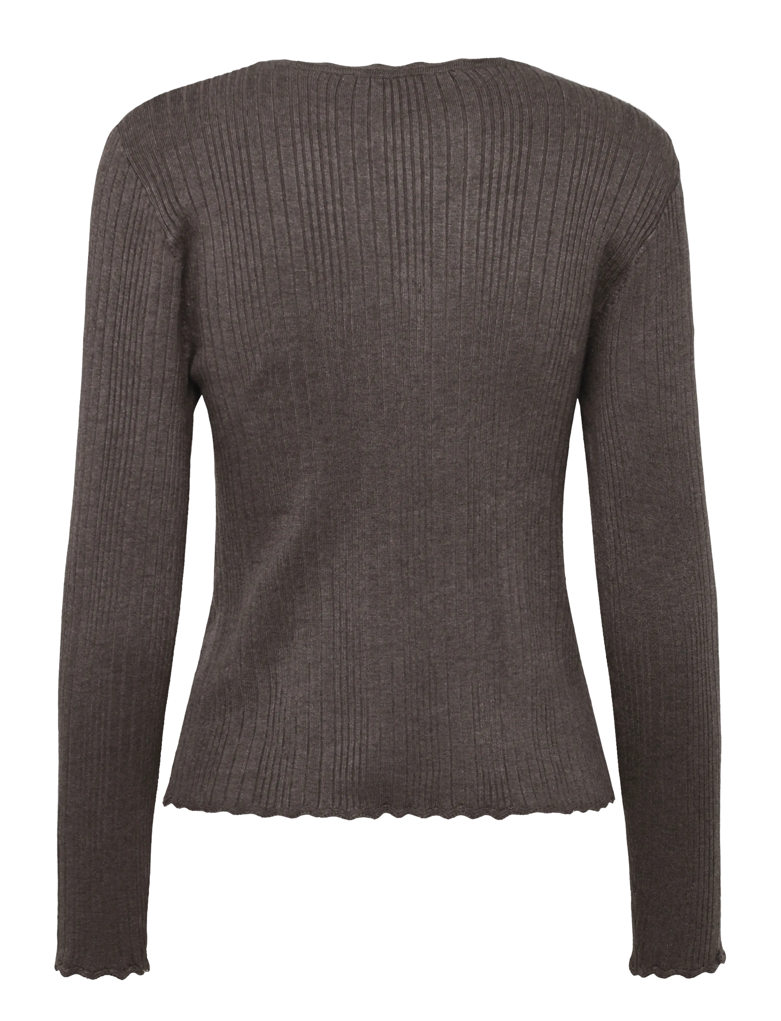 Soft Rebels - SRMarla Lace Edge Knit - 661 coffee quartz melange - 1