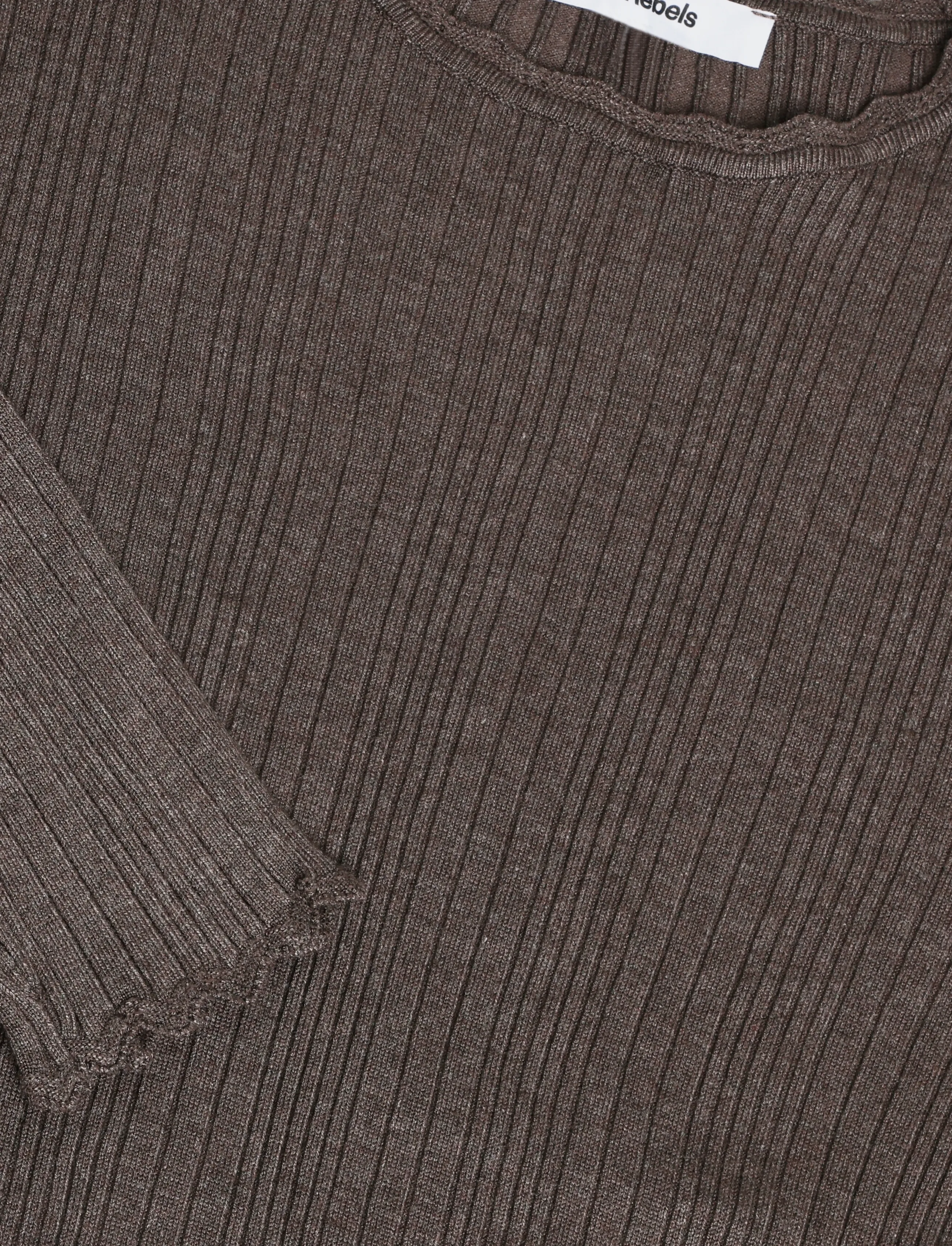 Soft Rebels - SRMarla Lace Edge Knit - 661 coffee quartz melange - 2