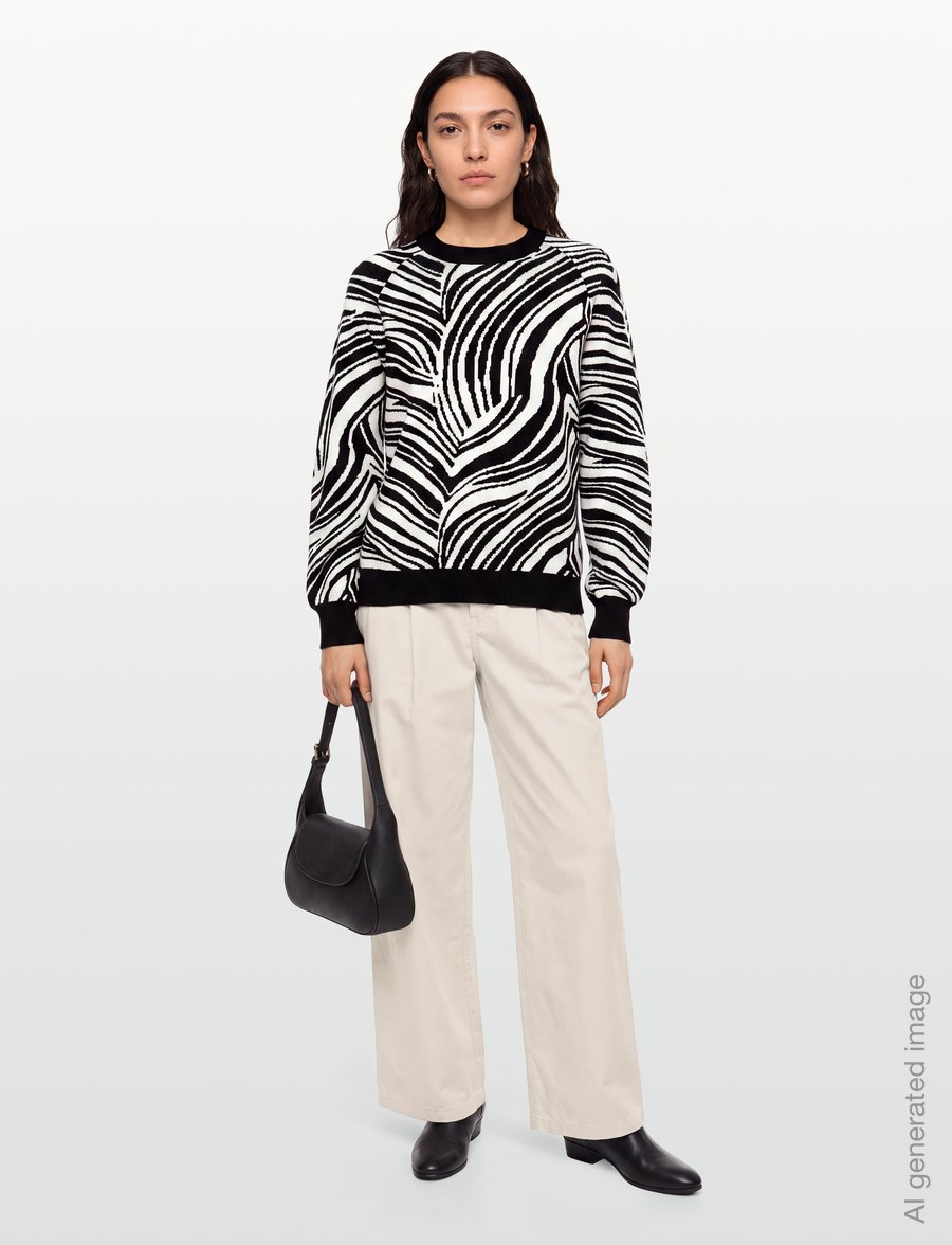 Soft Rebels - SRLynn Pattern Knit - striktrøjer - 272 arctic wolf - 0