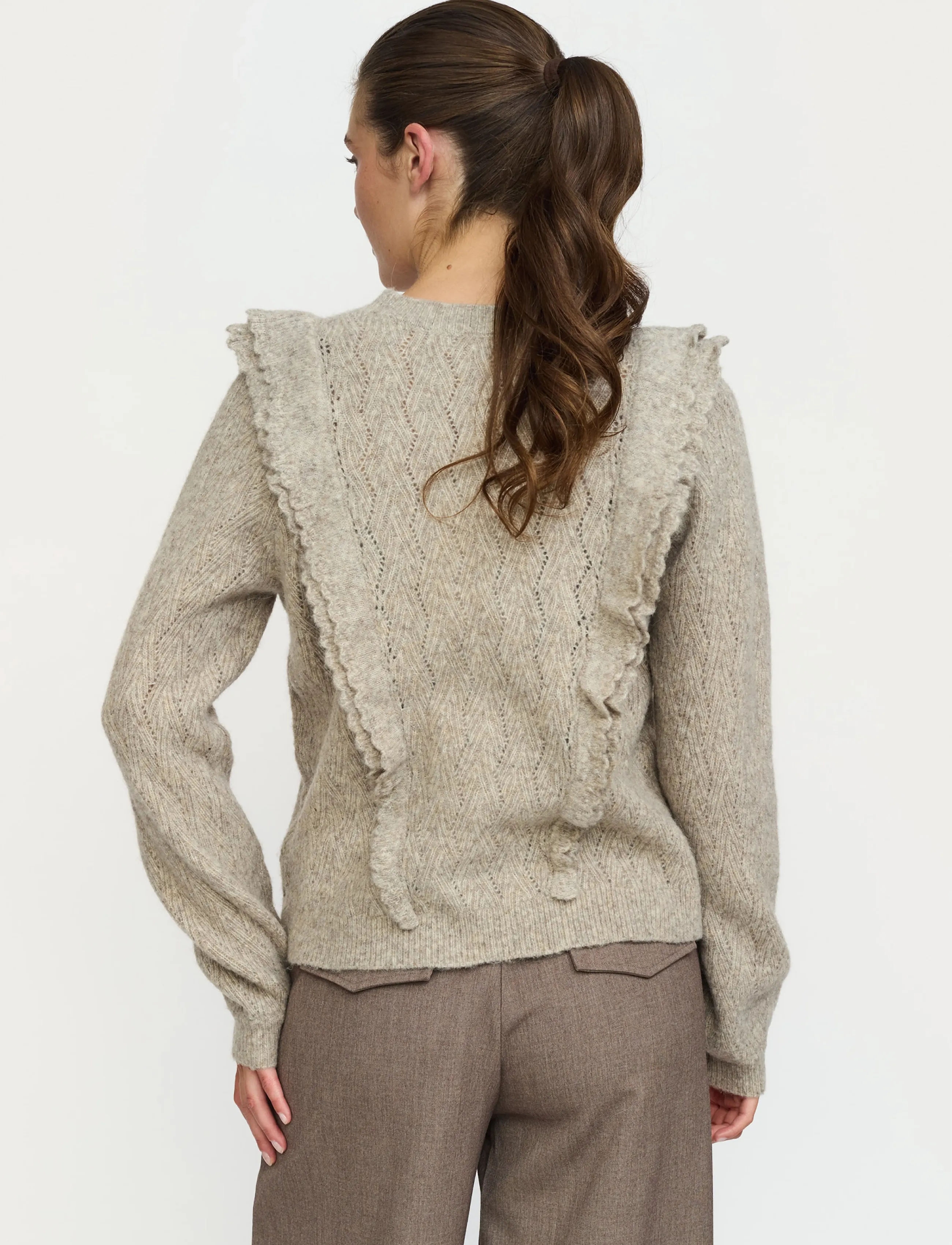 Soft Rebels - SRStory Knit - kampsunid - silver mink melange - 3