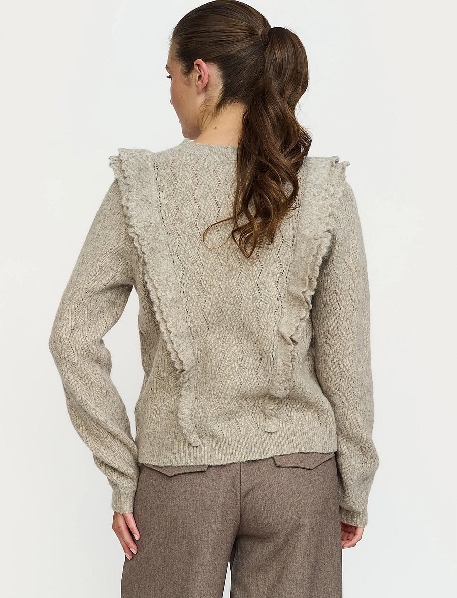 Soft Rebels - SRStory Knit - kampsunid - silver mink melange - 3