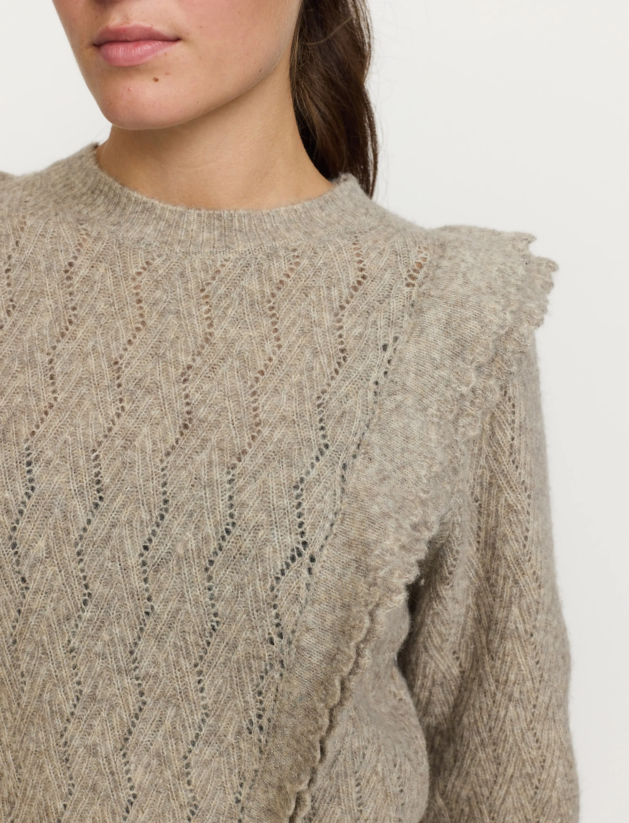 Soft Rebels - SRStory Knit - kampsunid - silver mink melange - 4