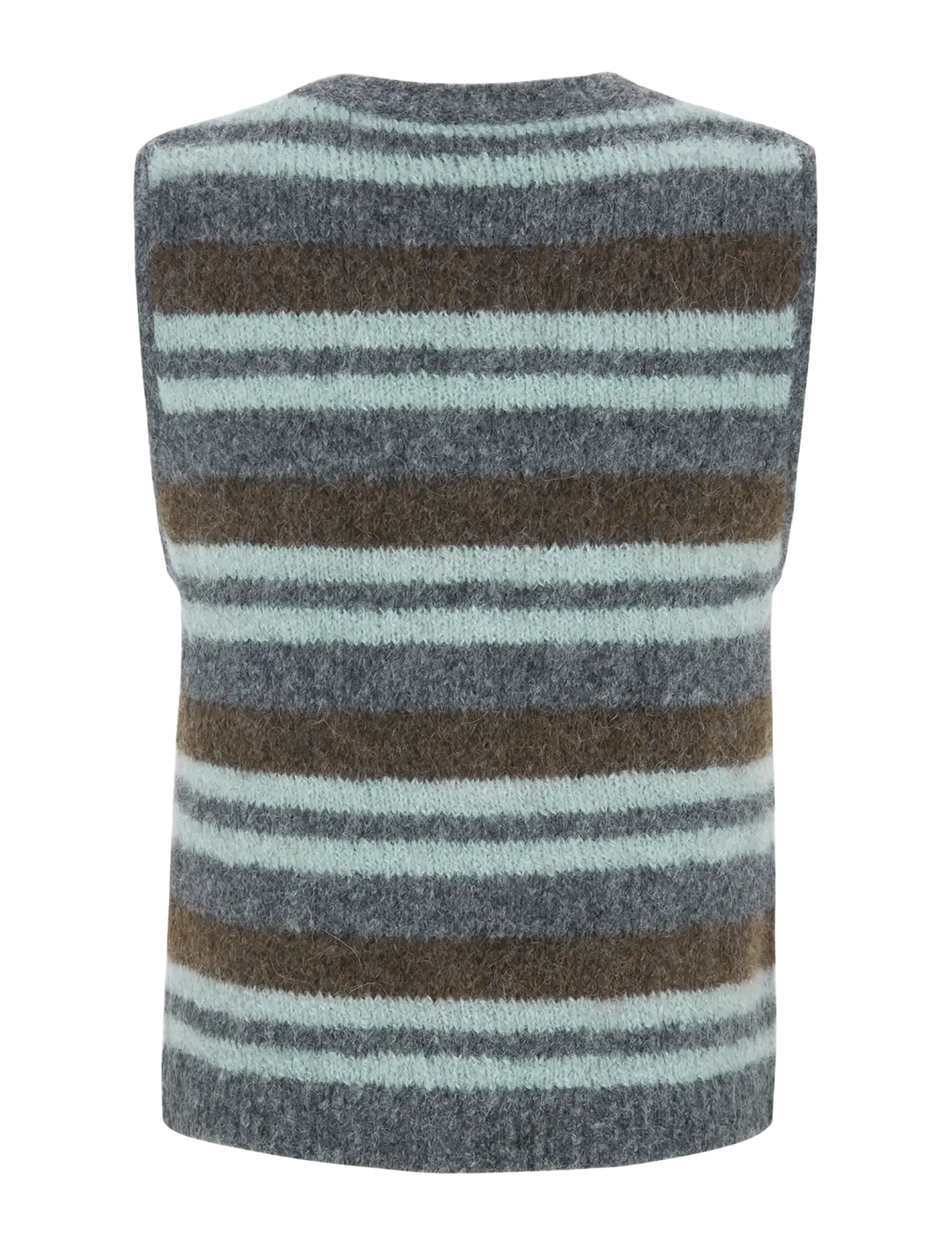 Soft Rebels - SRCamilla Vest Striped Knit - kootud vestid - puritan - 2