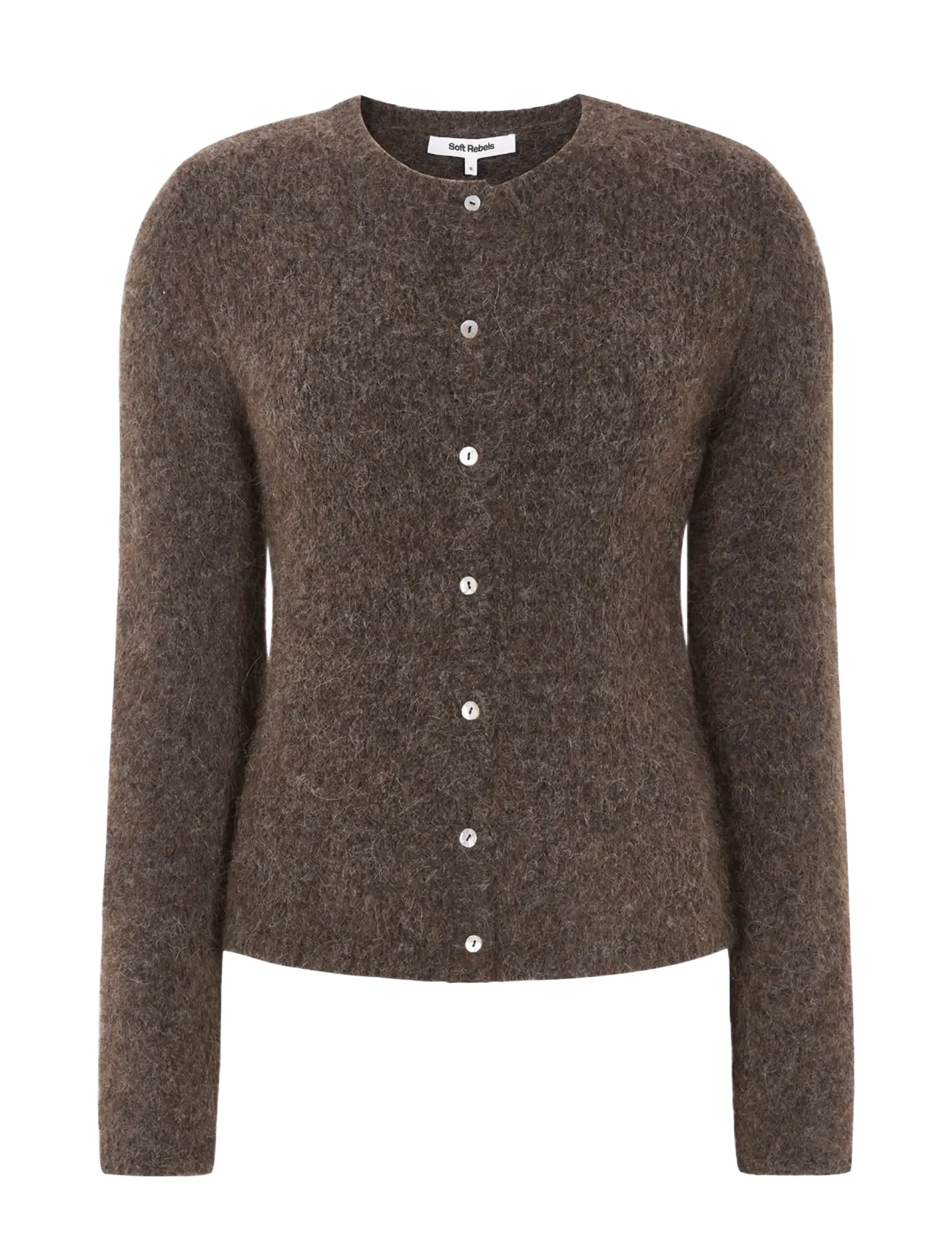 Soft Rebels - SRCamilla Cardigan Knit - kardiganid - demitasse melange - 1