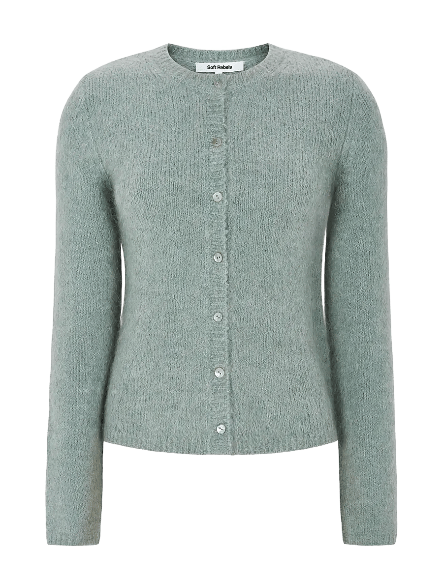 Soft Rebels - SRCamilla Cardigan Knit - kardiganid - puritan - 1
