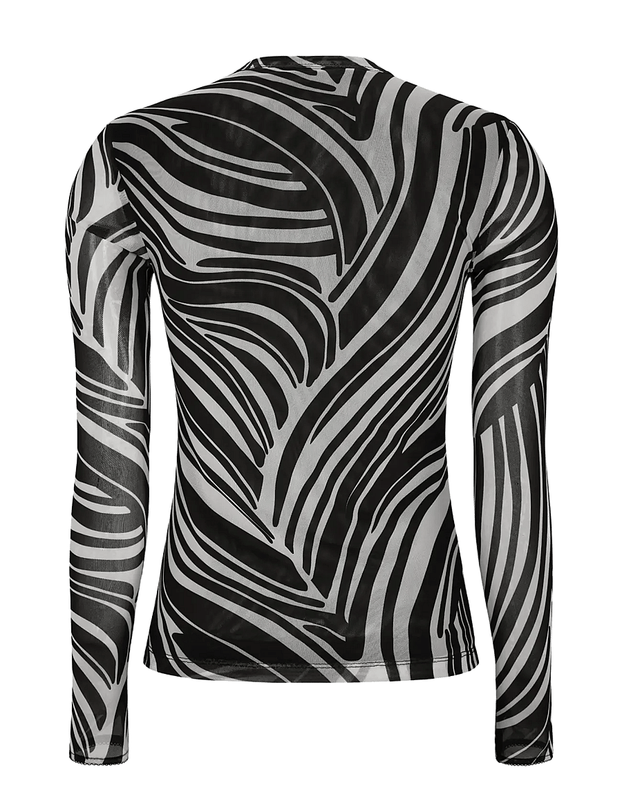 Soft Rebels - SRMaryam LS Top - langärmlige tops - zebra print - 2