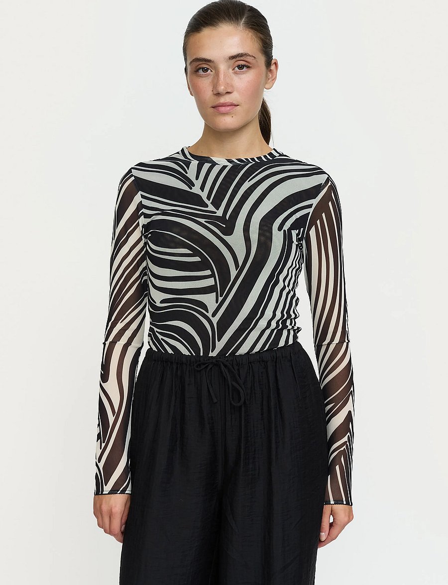 Soft Rebels - SRMaryam LS Top - langärmlige tops - zebra print - 0