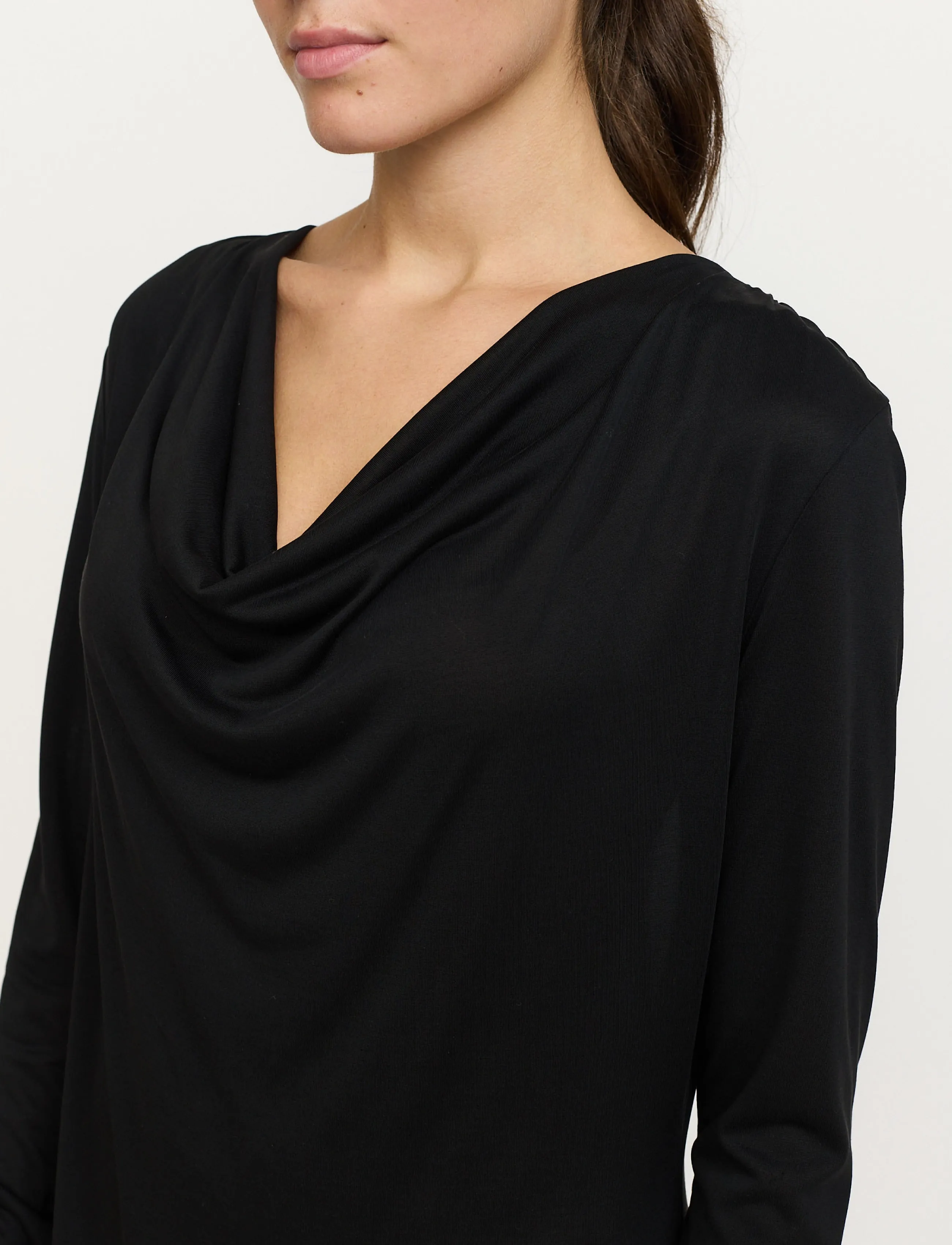 Soft Rebels - SRElla Draped LS Dress - maxi kjoler - black - 4
