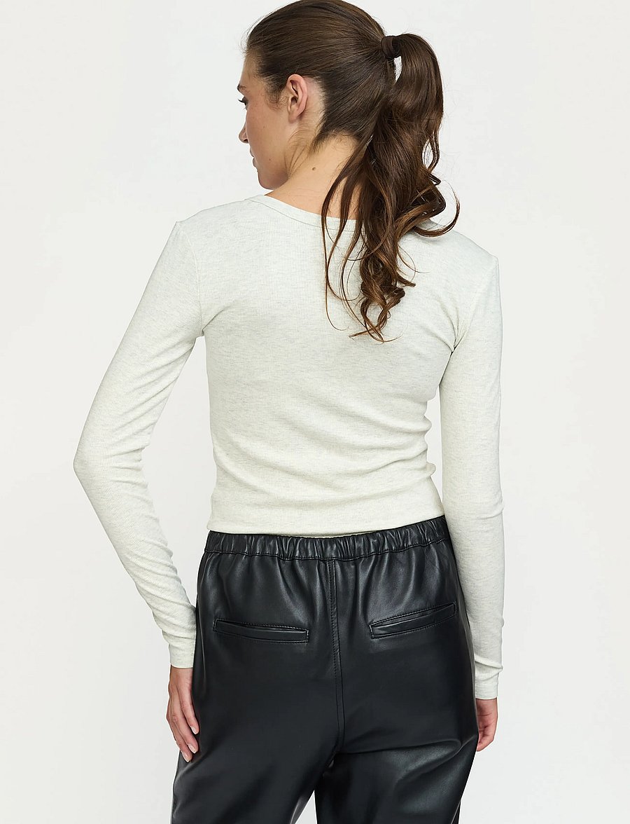 Soft Rebels - SRLavana Button LS T-shirt - langärmlige tops - arctic wolf - 3