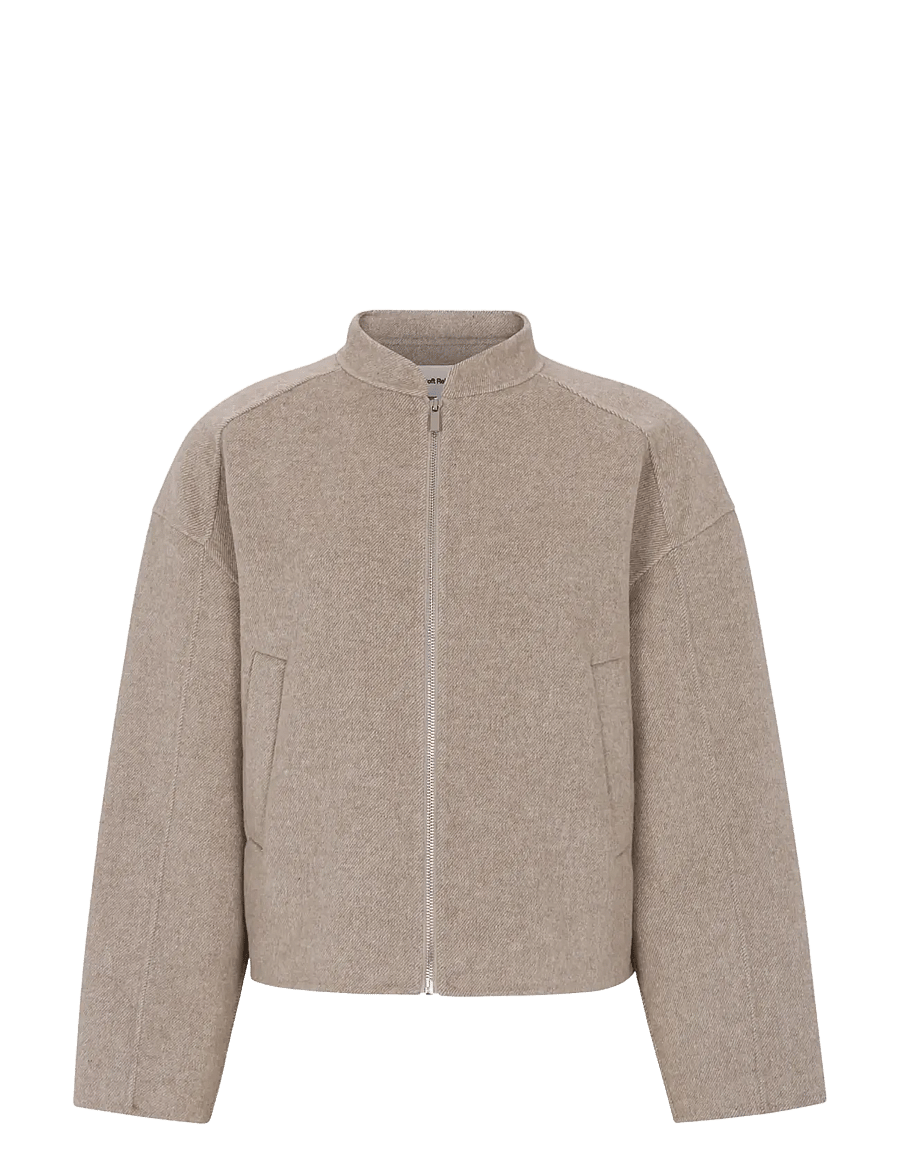 Soft Rebels - SRMallory Jacket - uldjakker - 370 silver mink - 1