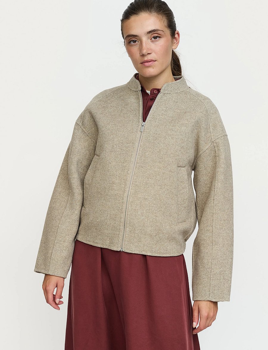 Soft Rebels - SRMallory Jacket - uldjakker - 370 silver mink - 0