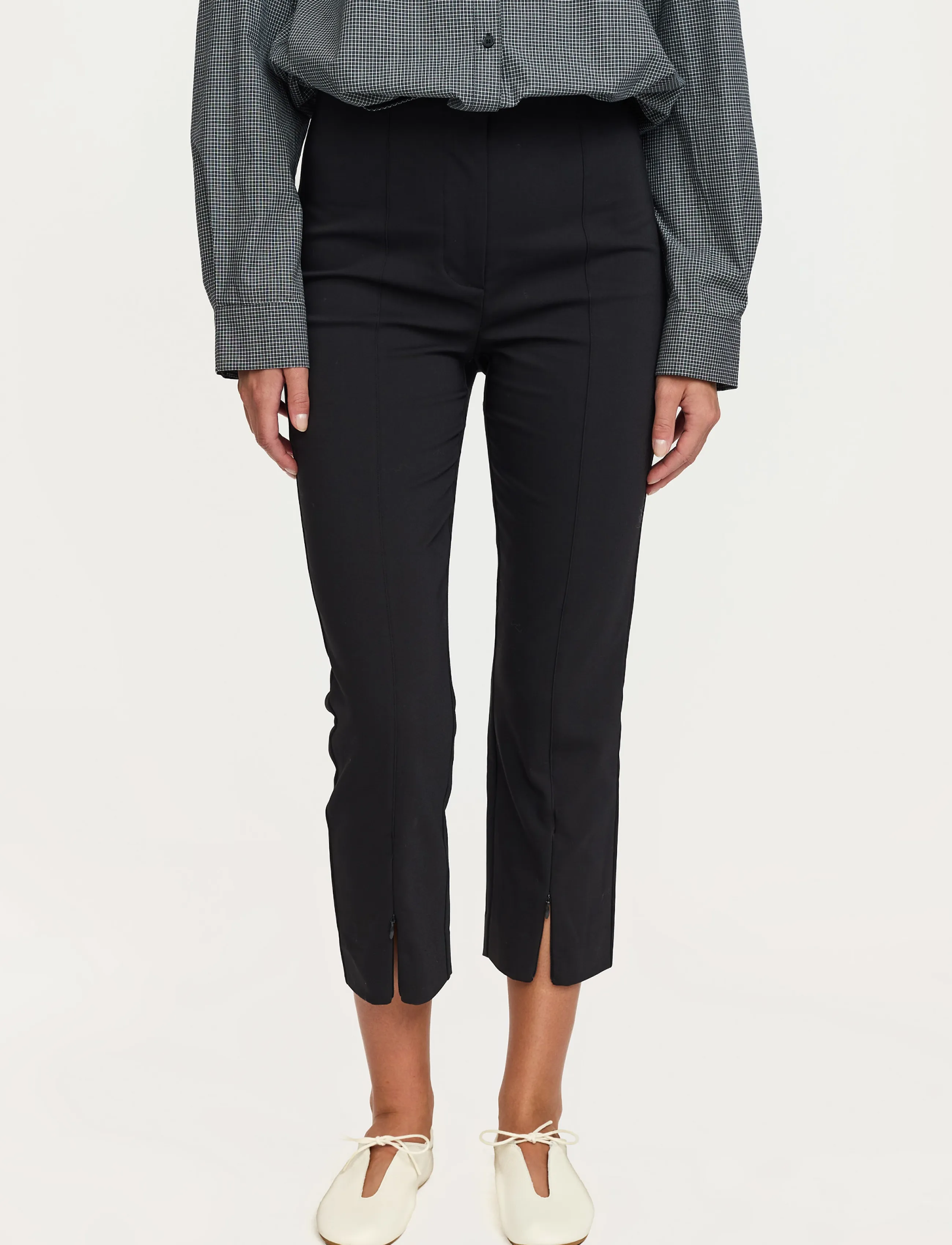 Soft Rebels SRHibiscus Zip Pant - Straight leg trousers - BLACK / black