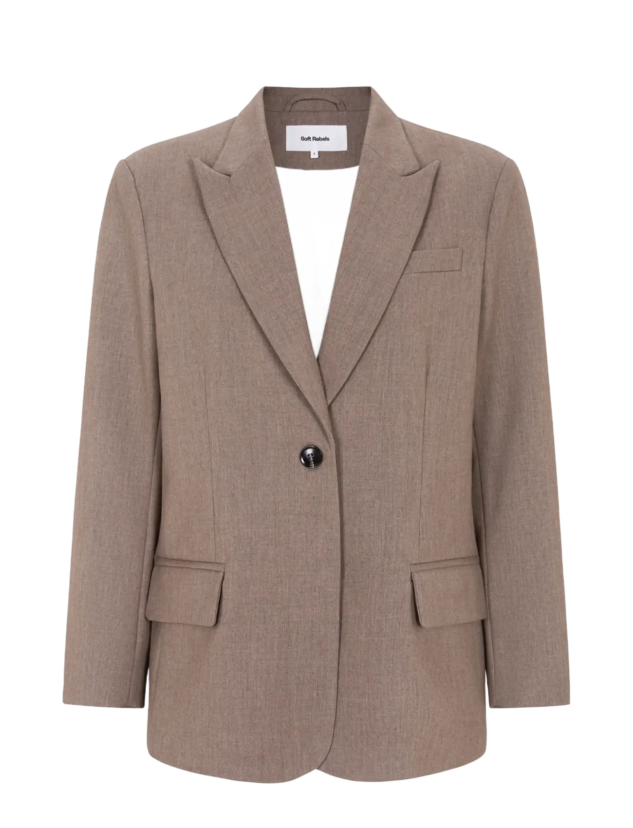 Soft Rebels SRAubree Blazer - Modetrender - SILVER MINK MELANGE / grey