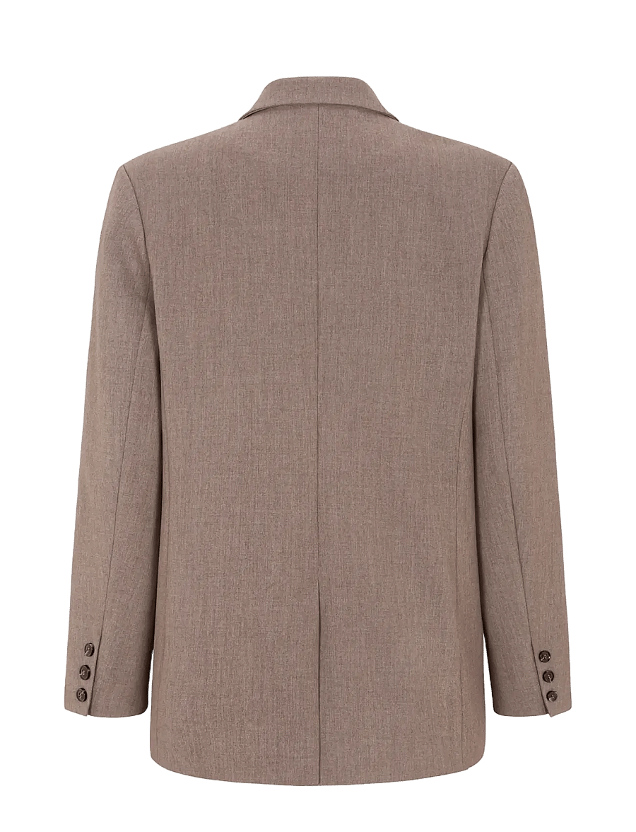 Soft Rebels - SRAubree Blazer - enkelknäppta kavajer - silver mink melange - 2