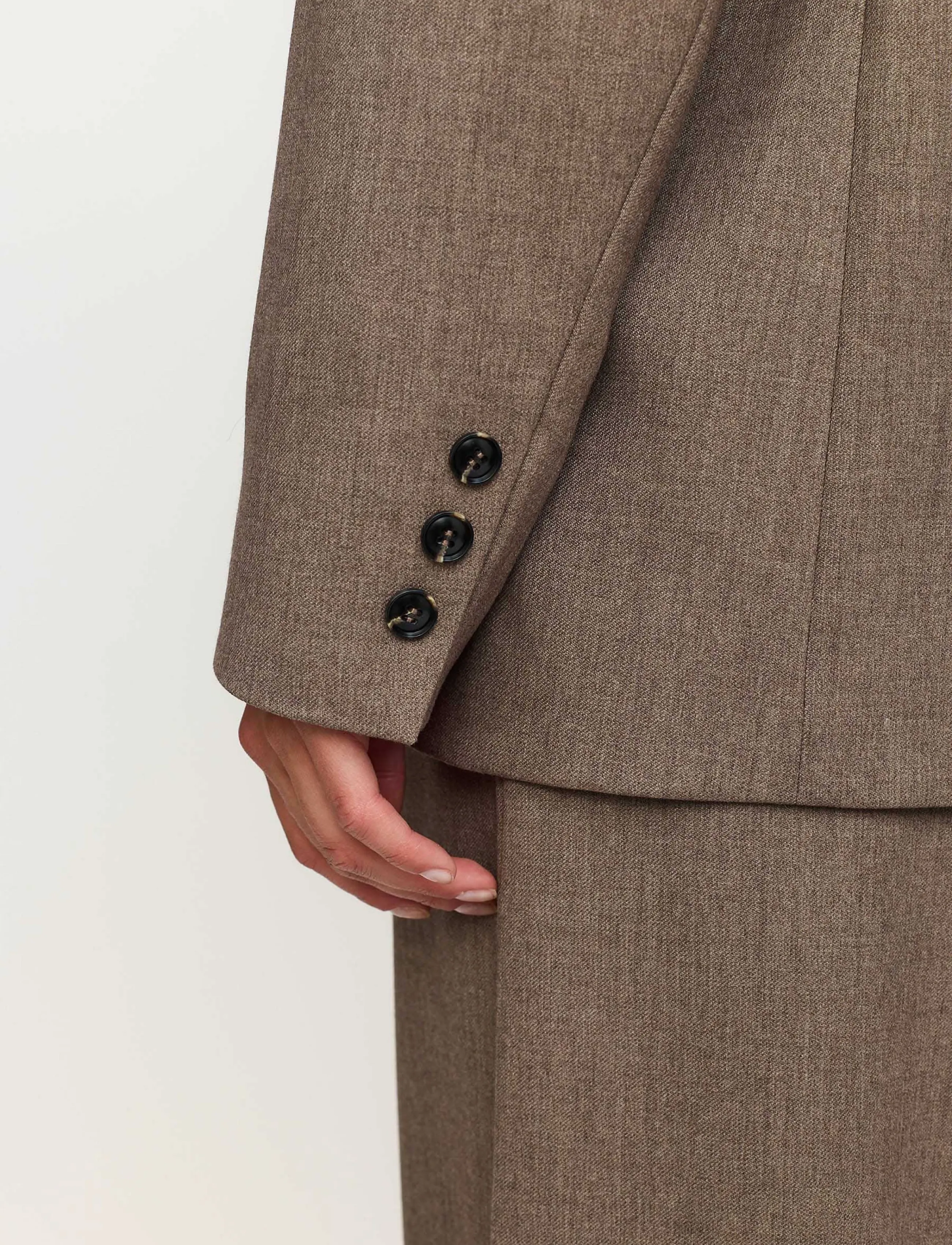 Soft Rebels - SRAubree Blazer - enkelknäppta kavajer - silver mink melange - 4