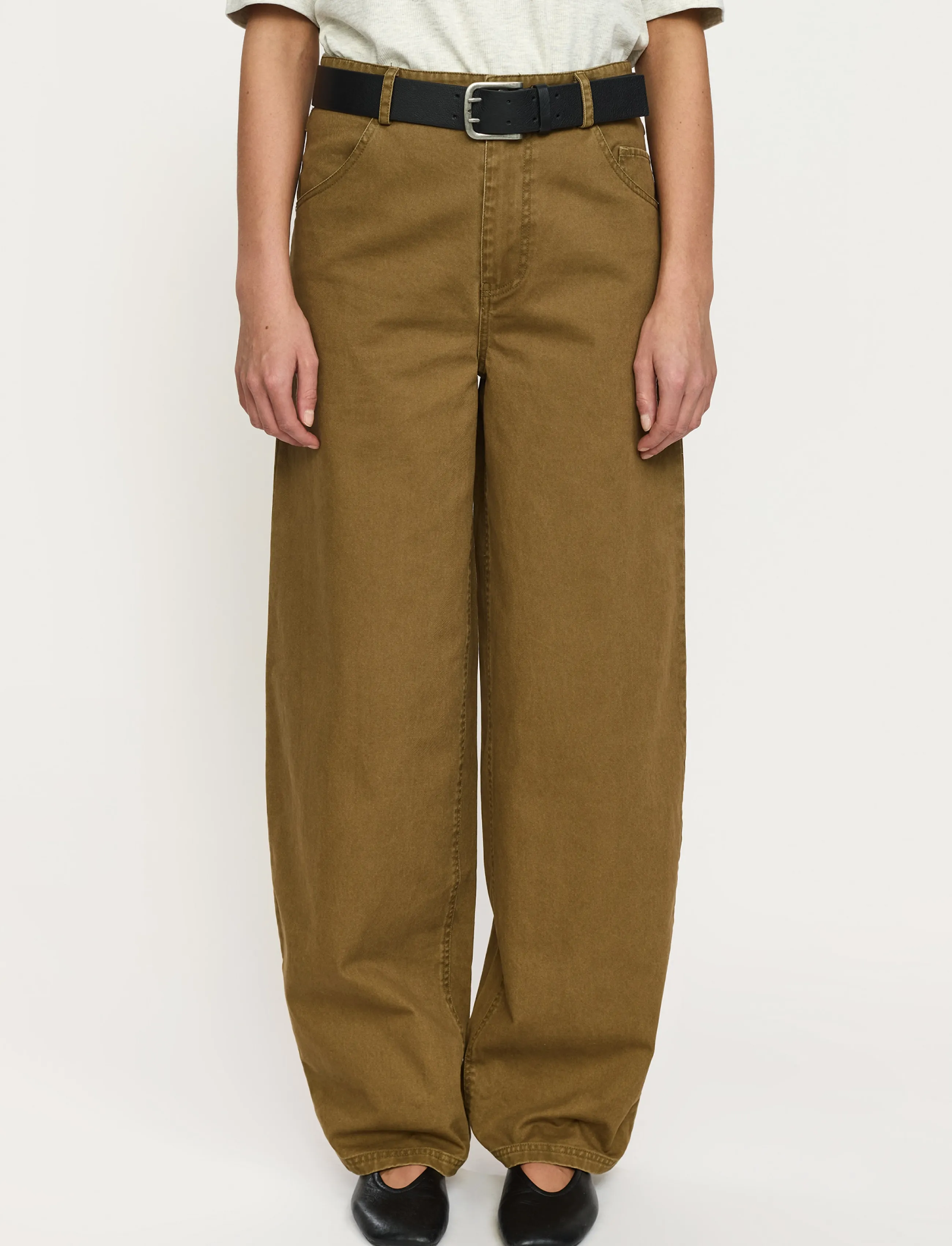 Soft Rebels SRTrinitty Pant - Bukser med brede ben - KANAGAROO / khaki/green