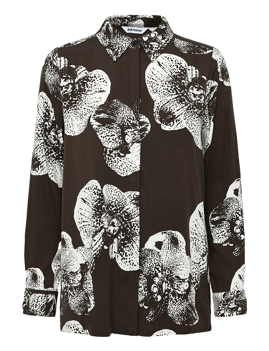 Soft Rebels - SROrchidy Shirt - pikkade varrukatega särgid - 393 orchid flower print - 1